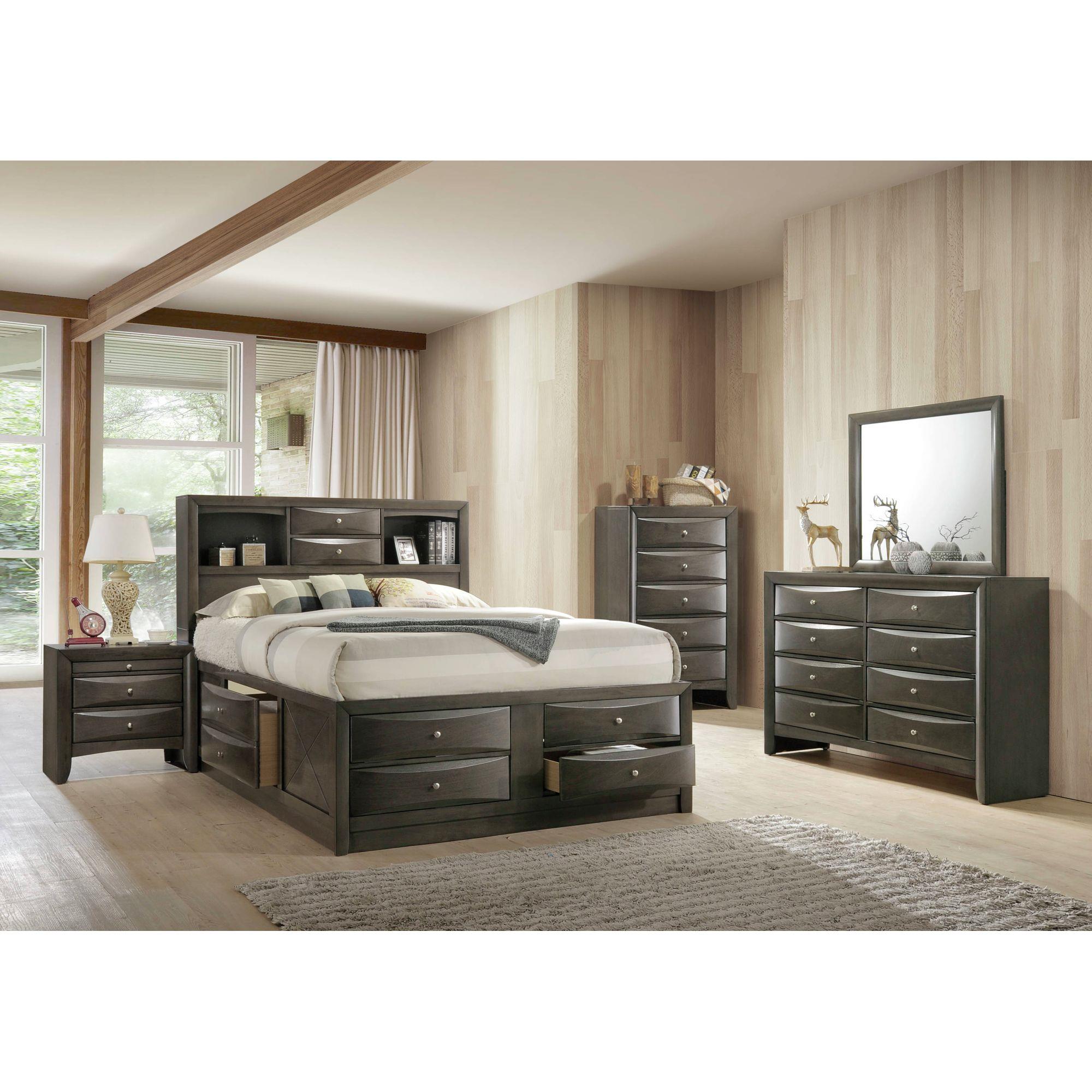 Elements International Emily EG170QB Queen Storage Bed - Image 3