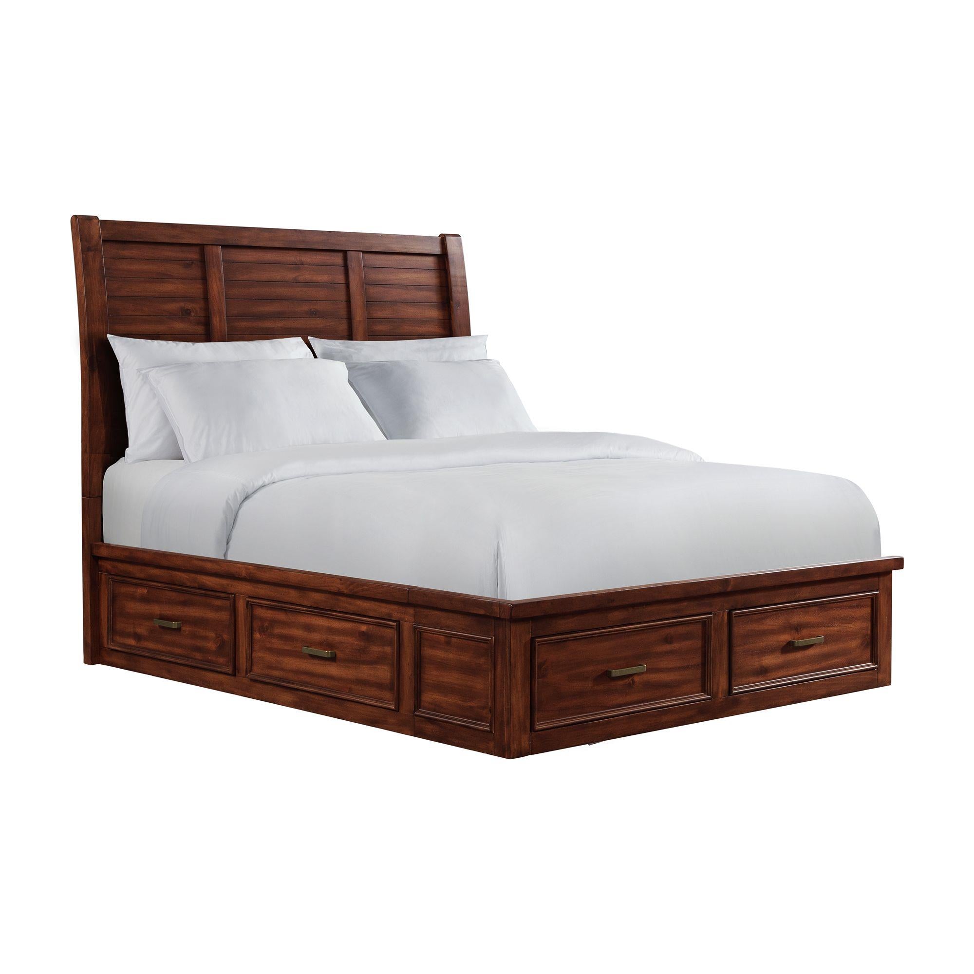 Elements International Sullivan SV600QB Queen Storage Bed - Image 1