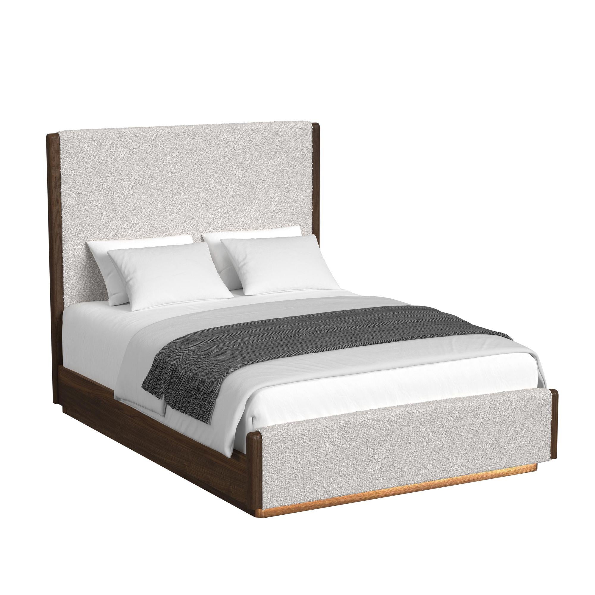 Elements International Brisbane B-16760-5-QUB Queen Upholstered Bed - Image 1