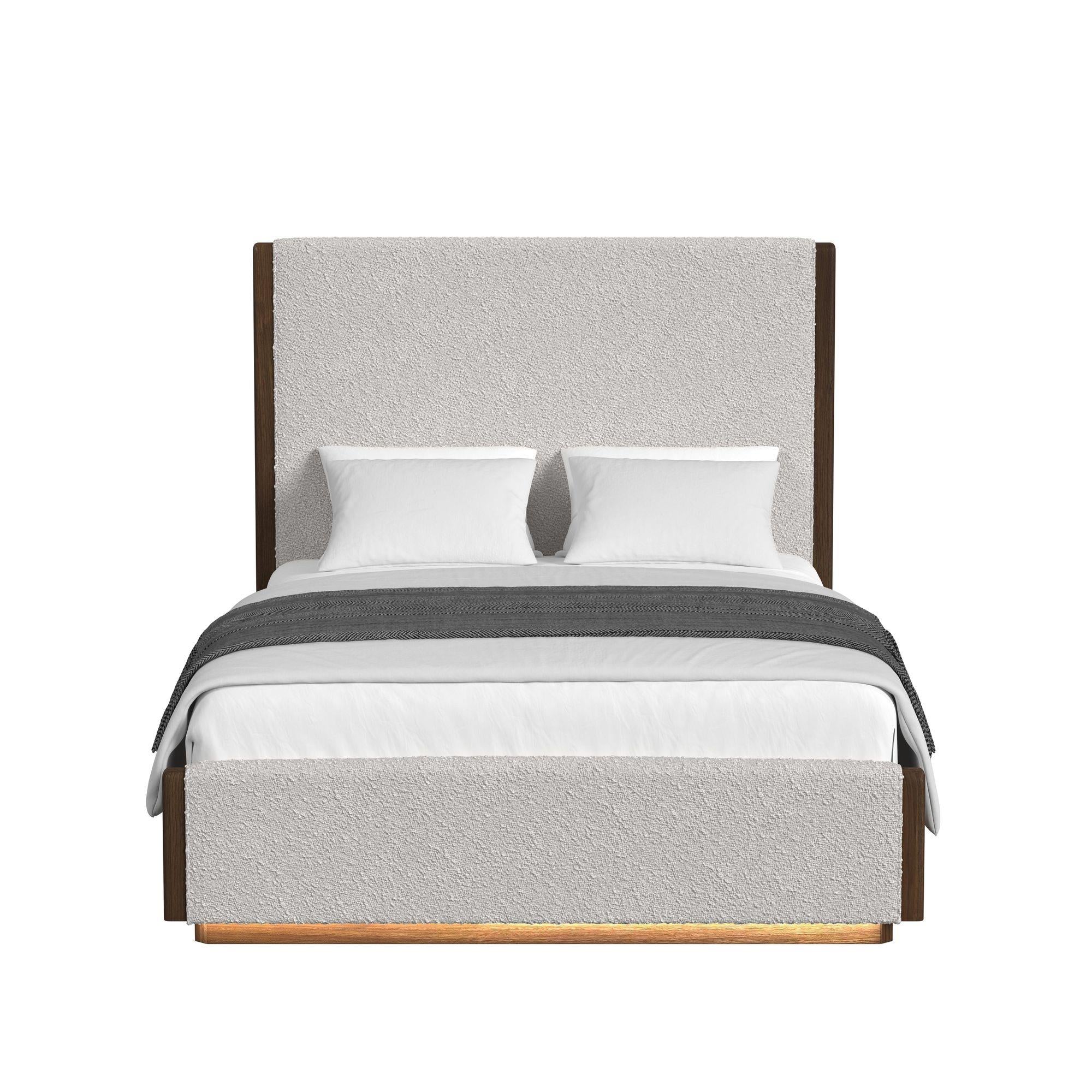 Elements International Brisbane B-16760-5-QUB Queen Upholstered Bed - Image 2