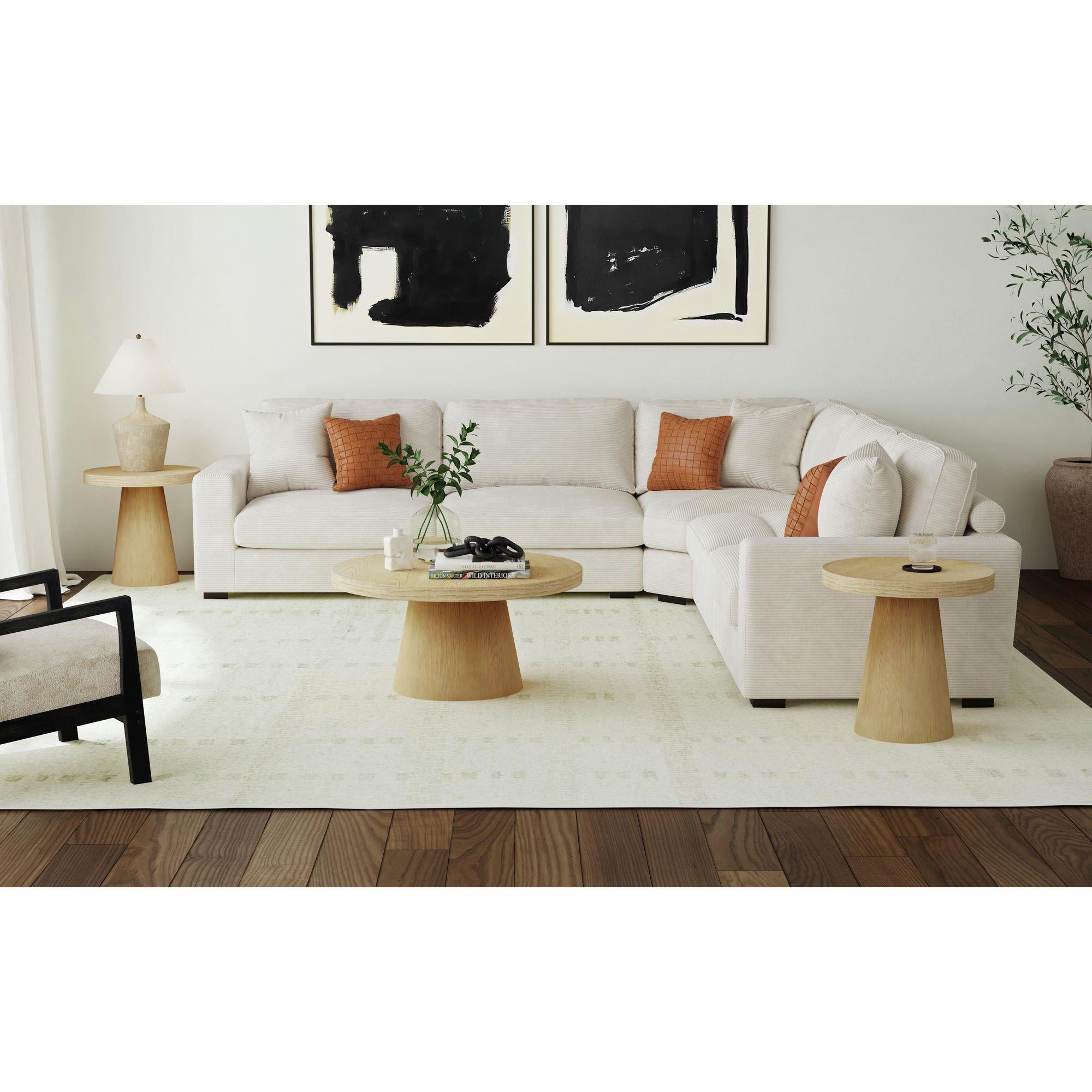 Elements International Portland T-1710-5-CT1 Round Coffee Table - Image 3