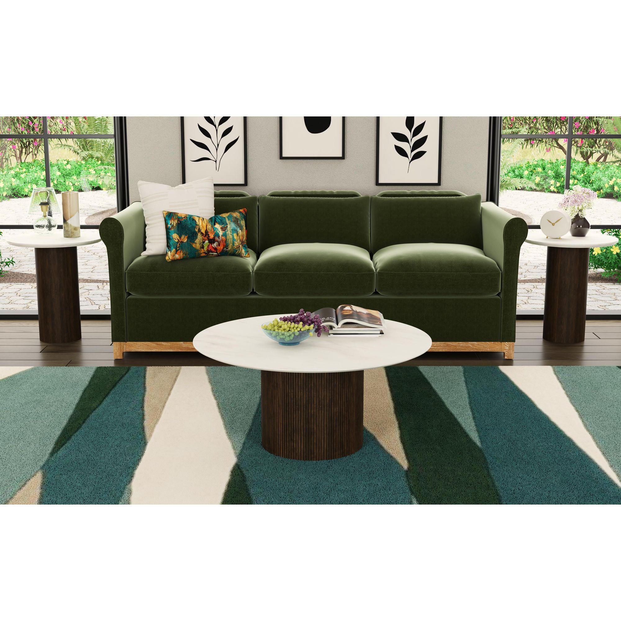 Elements International Sylvie T-16000-5-RCT Round Coffee Table - Image 2