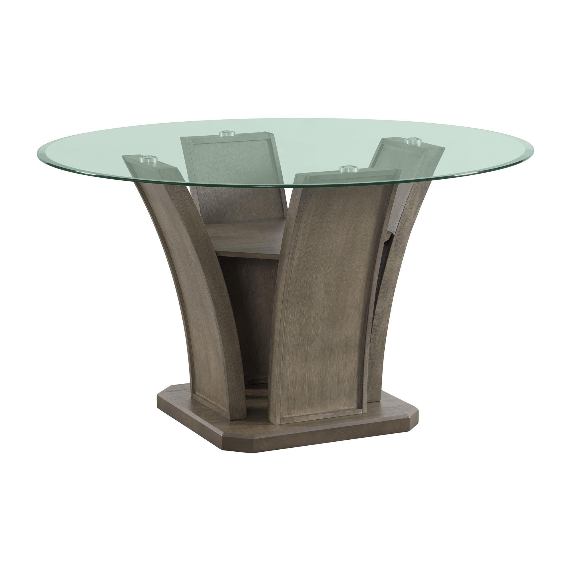 Elements International Dapper DPR300RDTTB Round Dining Table