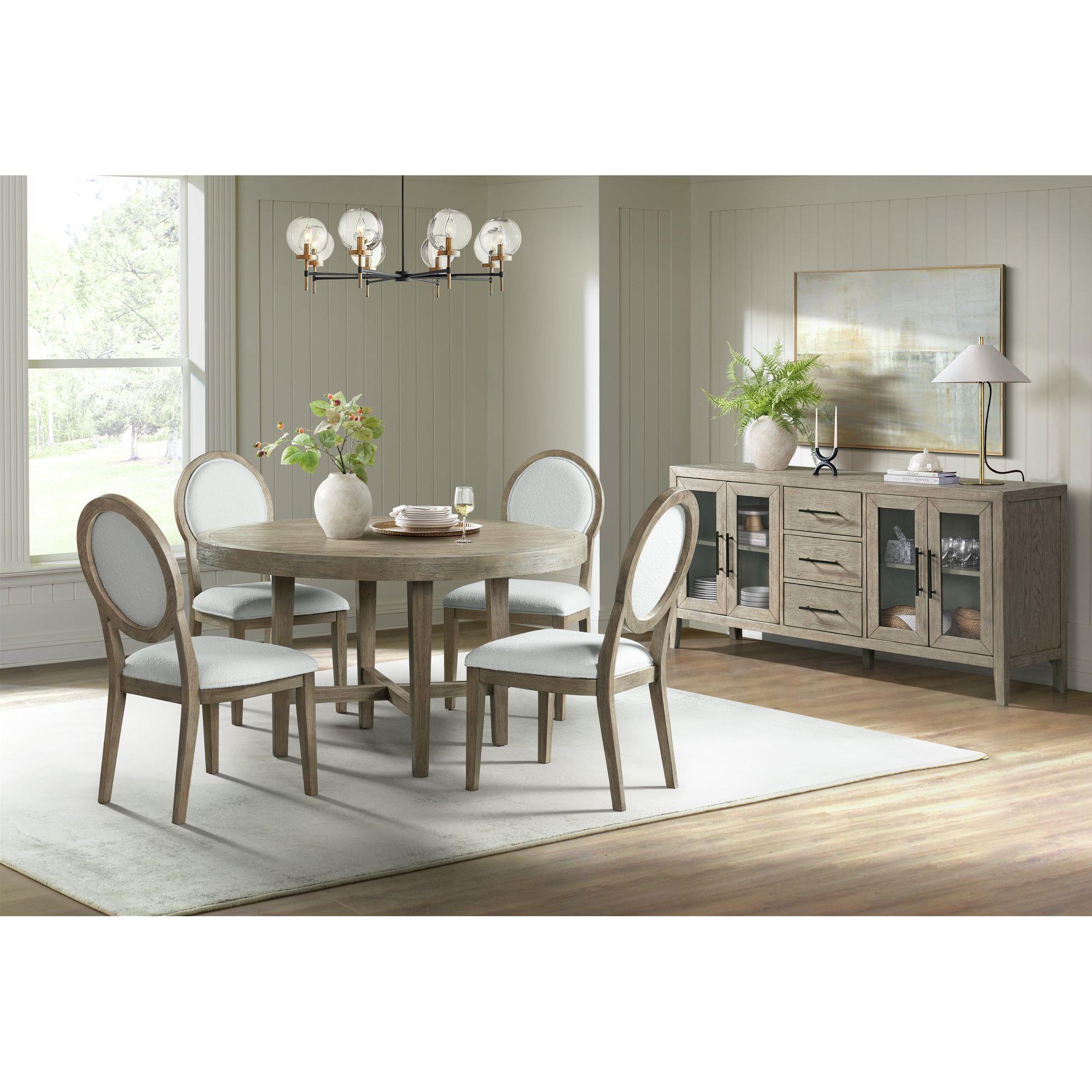 Elements International Versailles Contemporary D-3690-6-RDT Round Dining Table - Image 3
