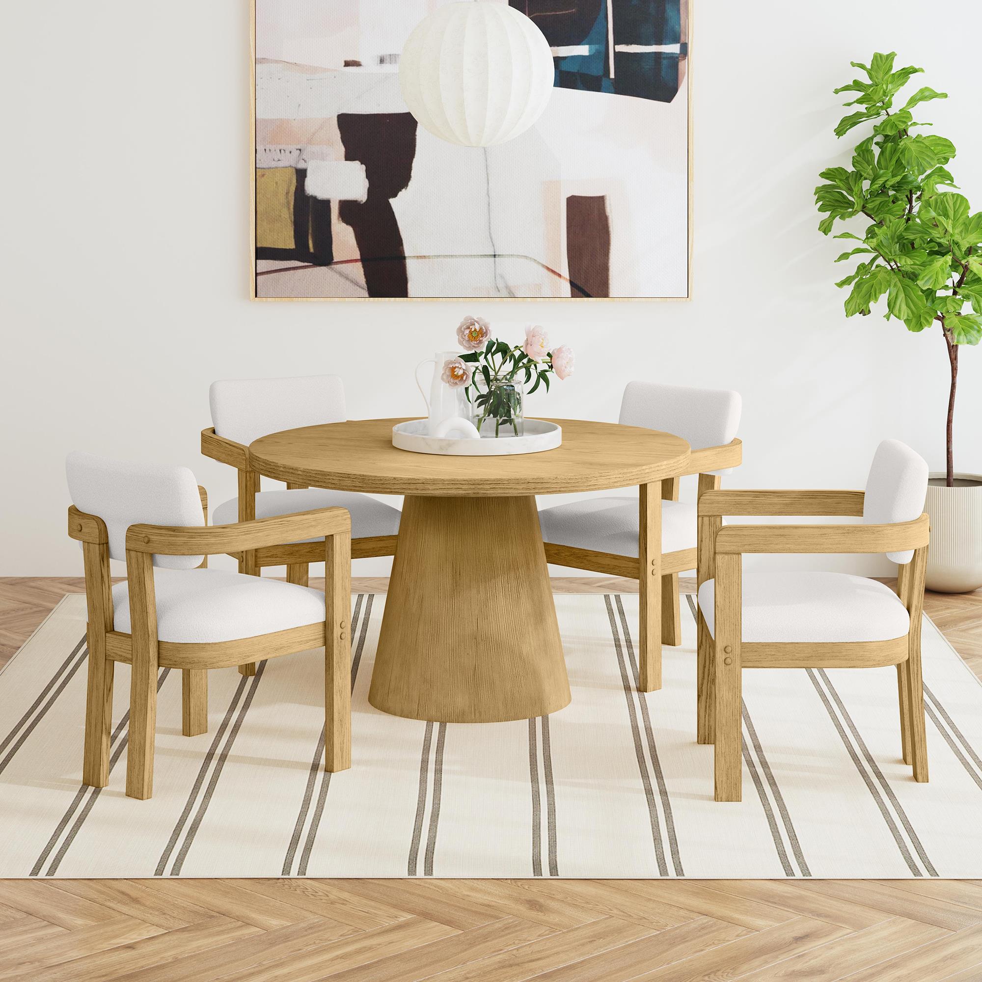 Elements International Portland D-1710-5-DT Round Dining Table - Image 3