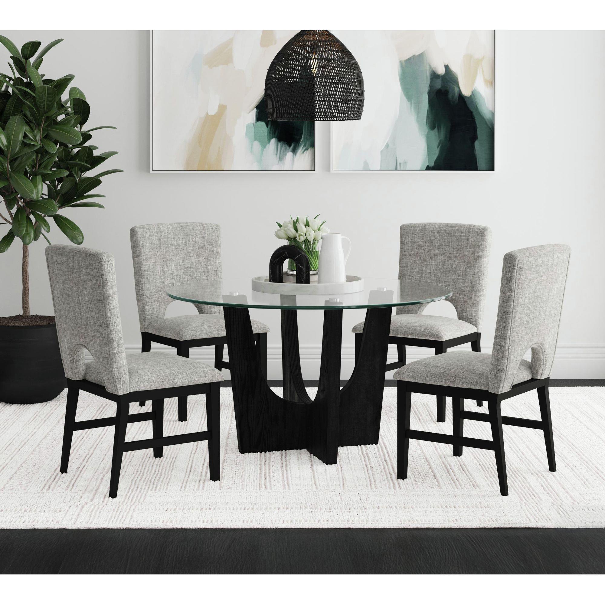 Elements International Oregon D-17380-8-DT3 Round Dining Table - Image 3