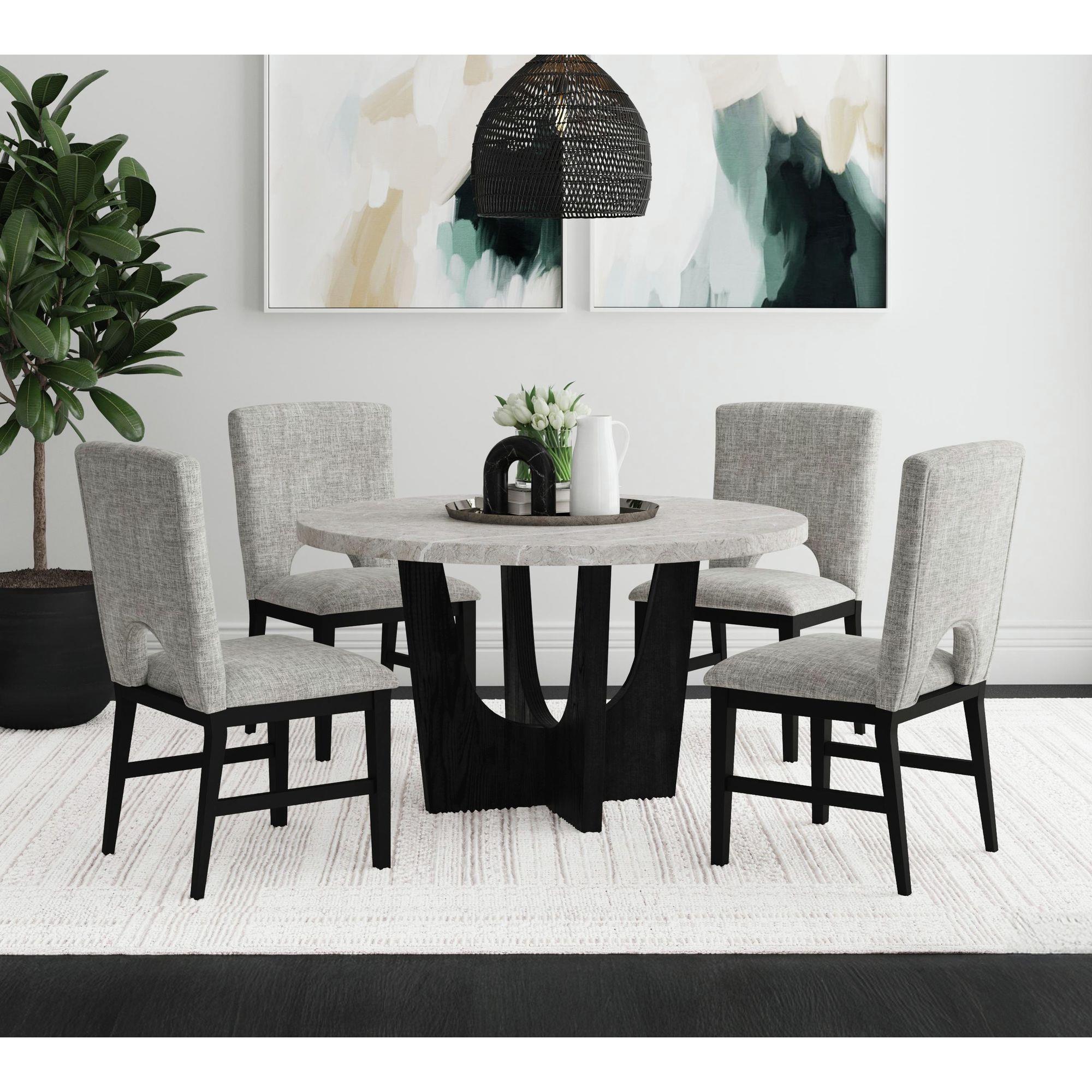 Elements International Oregon D-17380-8-DT2 Round Dining Table - Image 3