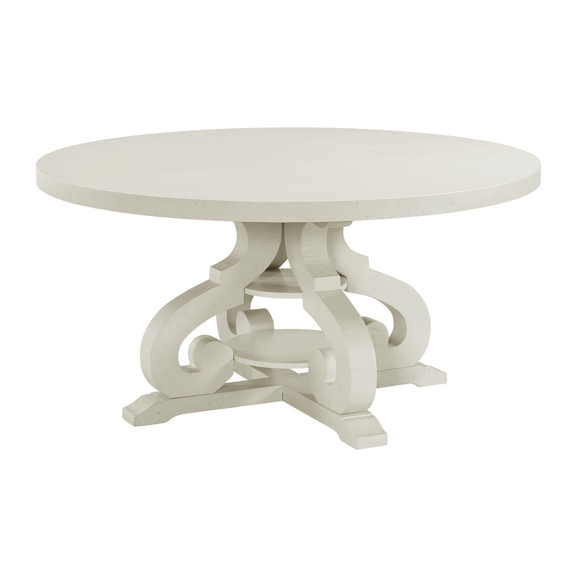 Elements International Stone DST780DT Round Dining Table