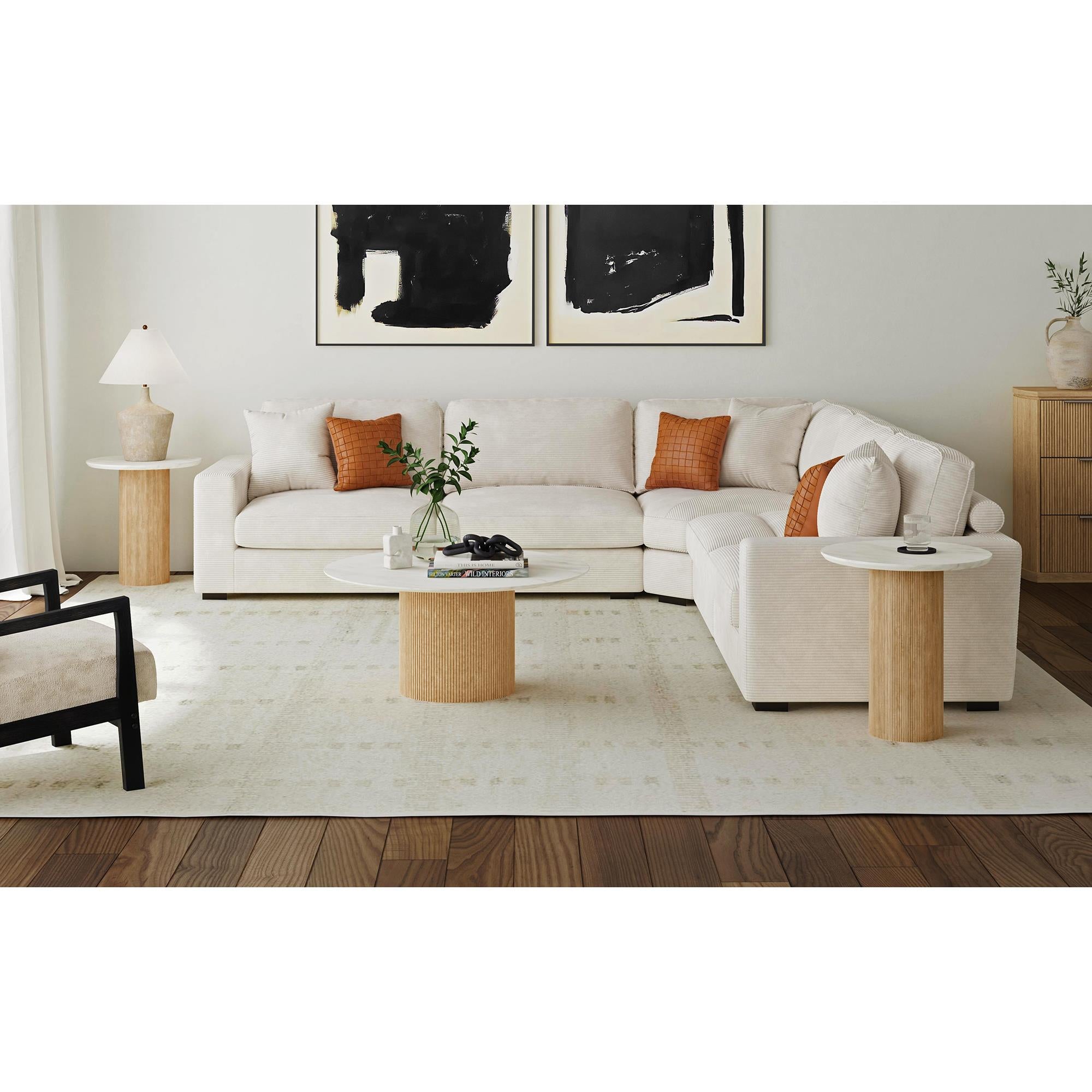 Elements International Sylvie T-16000-6-RET Round End Table - Image 2