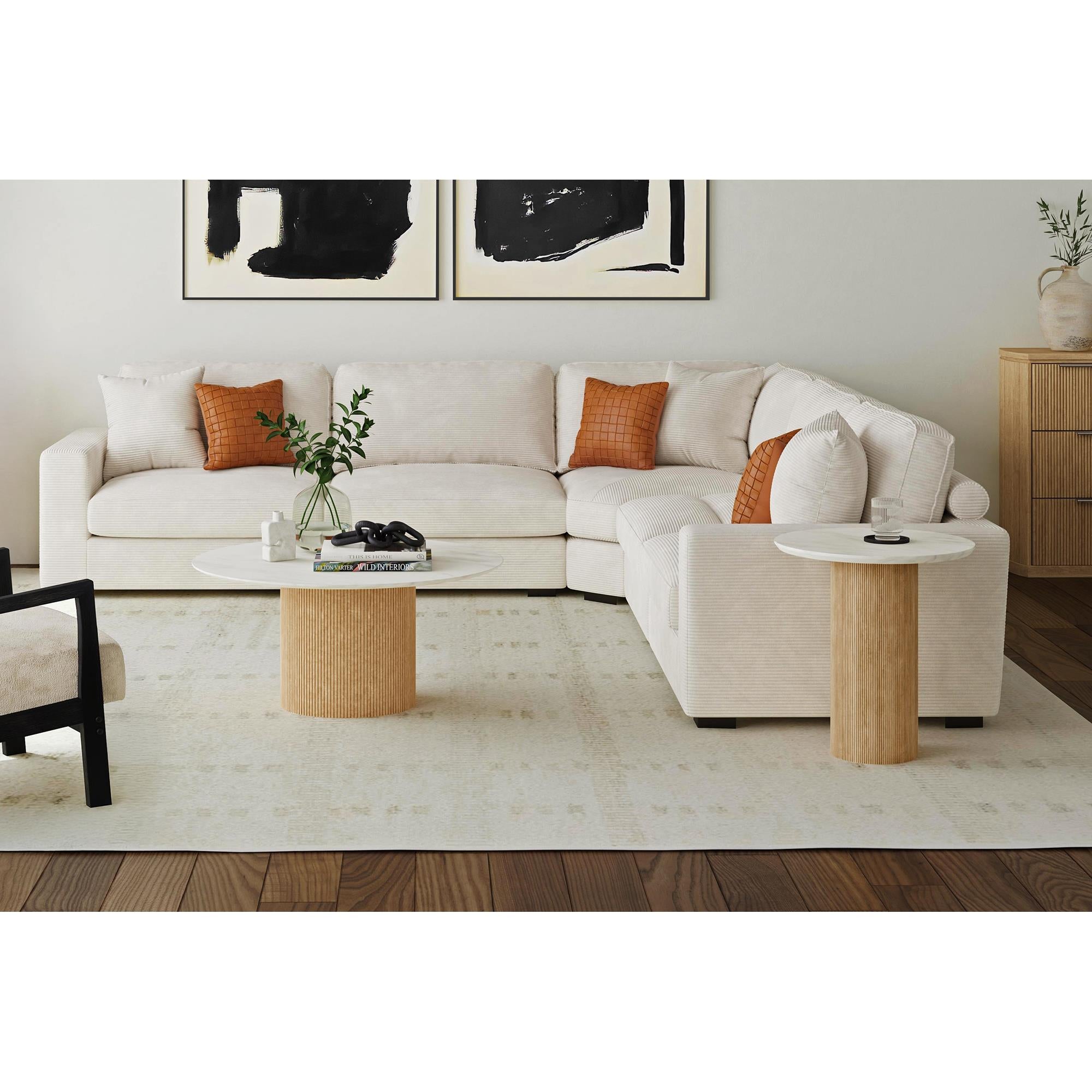 Elements International Sylvie T-16000-6-RET Round End Table - Image 3