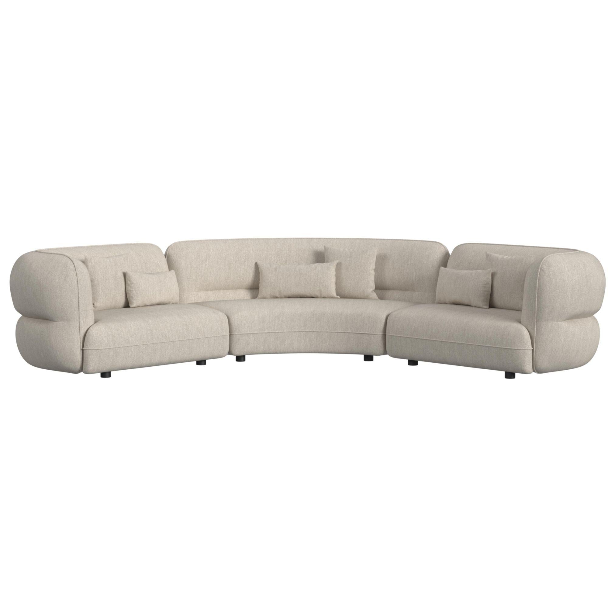 Elements International Four Seasons U-15310-11110-SS Sectional Set