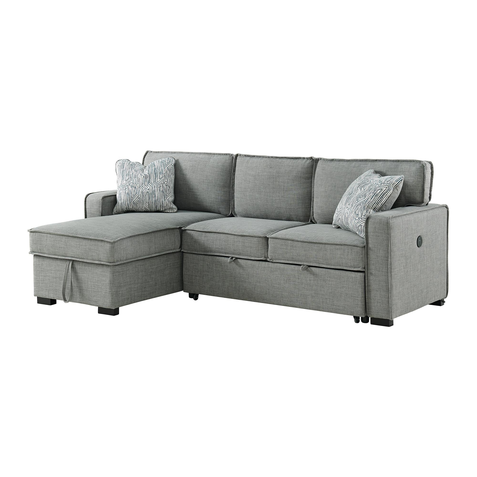Elements International Caracas U-5140-4551-304 Sectional Sleeper Sofa