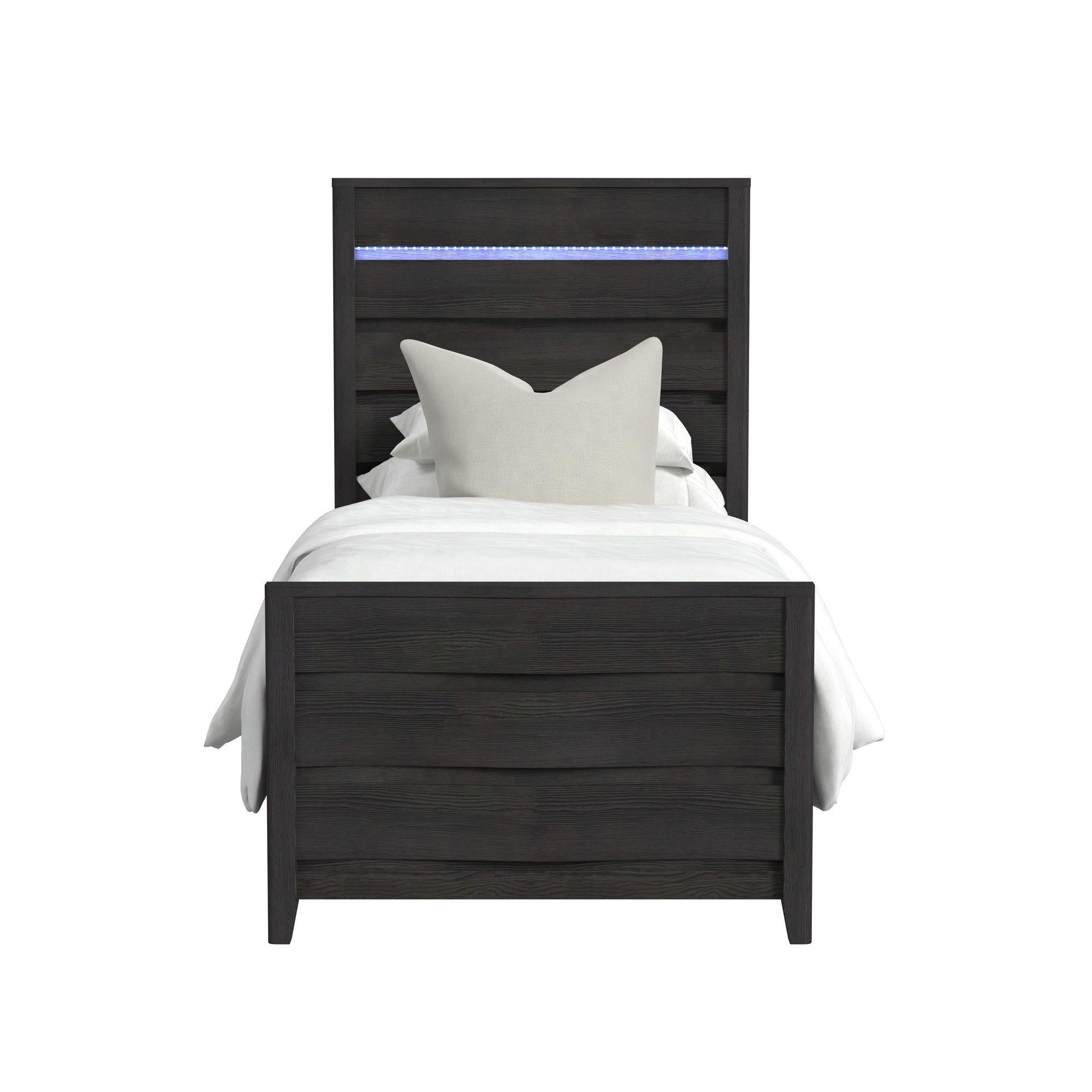 Elements International Tobias B-15990-8-TBL Twin Bed - Image 2