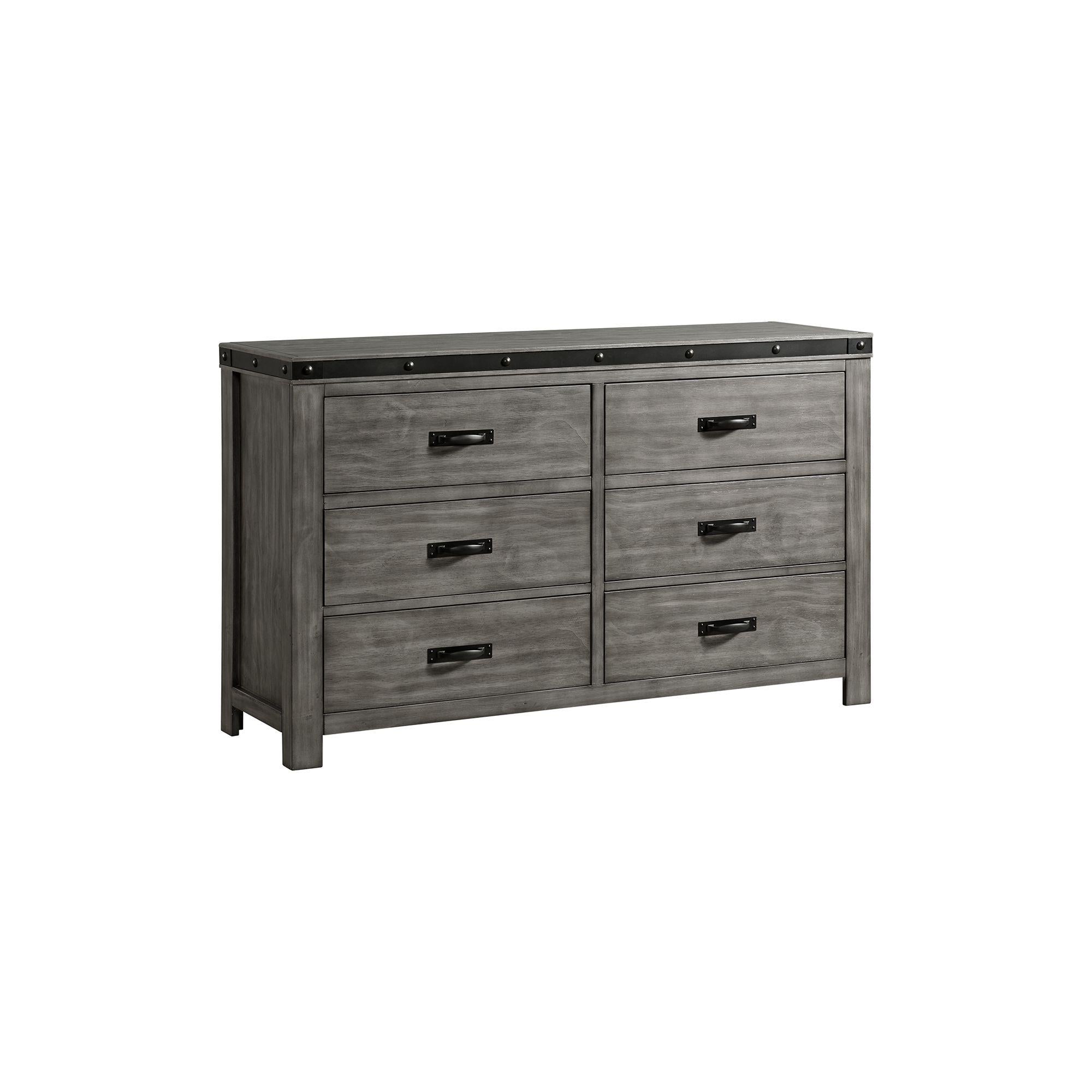 Elements International Wade WE650DR Youth Dresser 6 Drawer