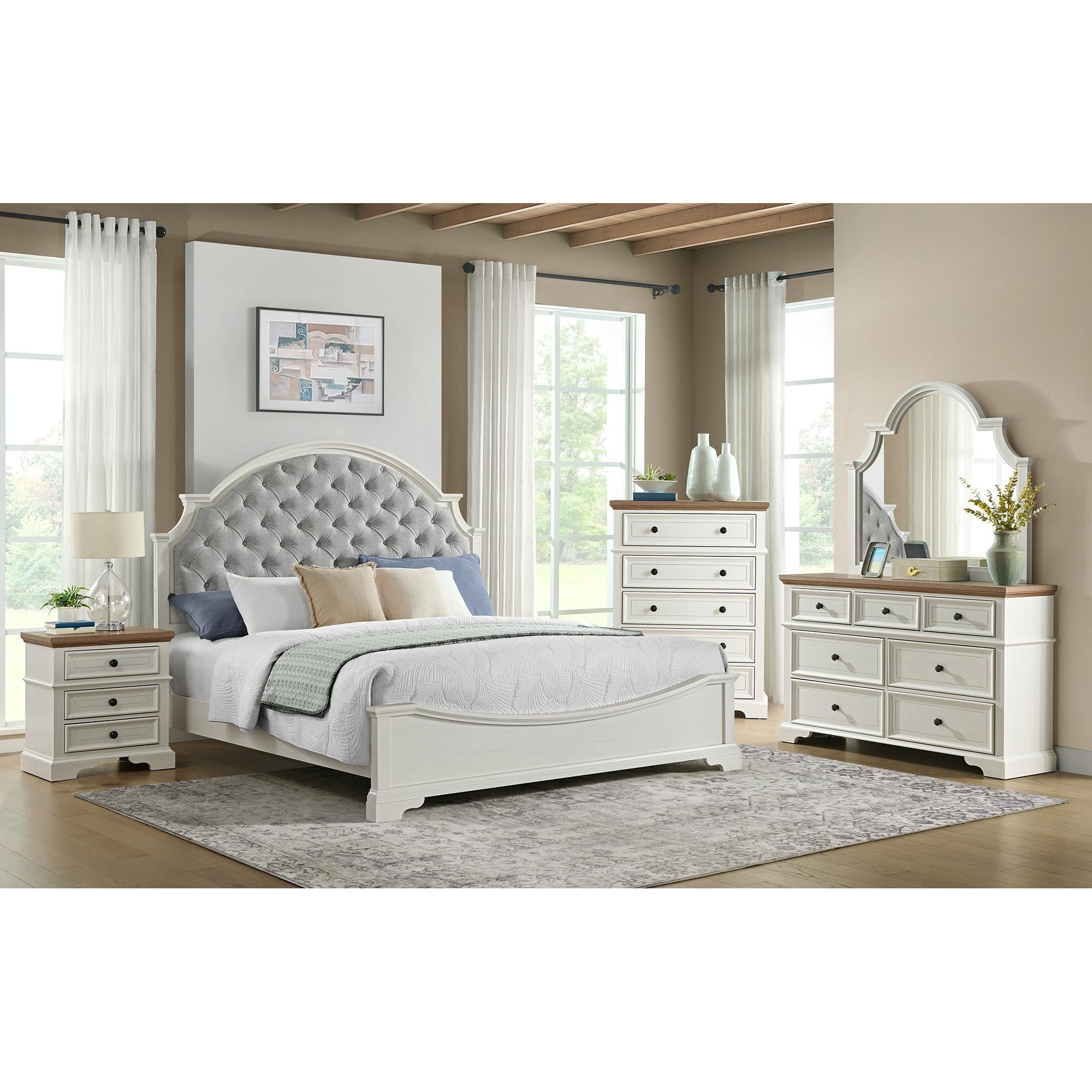Elements International Eastwood Y-13160-7-KUB Youth King Upholstered Bed - Image 3