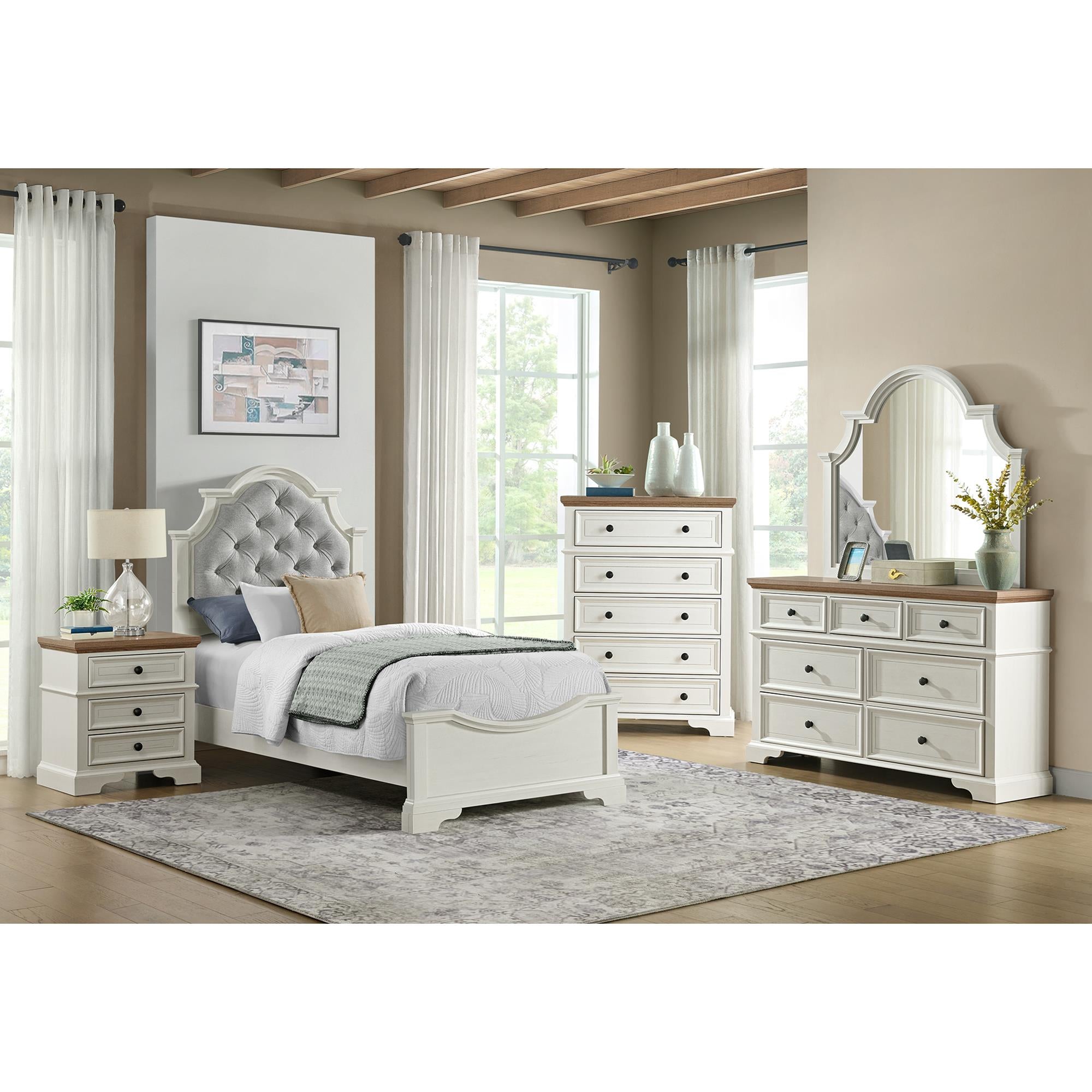 Elements International Eastwood Y-13160-7-TUB Youth Twin Upholstered Bed - Image 3
