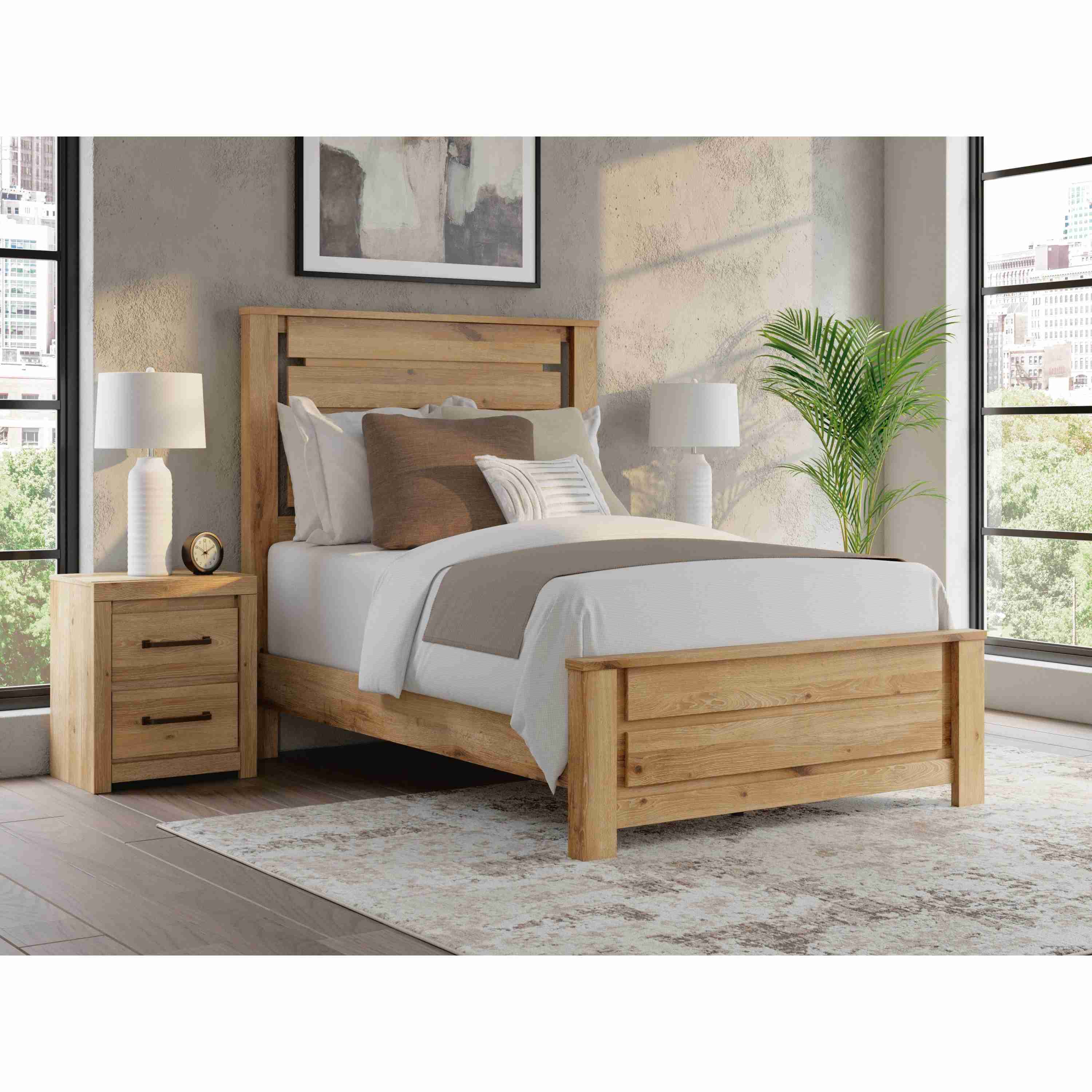 Signature Design by Ashley Brozmont B1045B10 Full Panel Platform Bed - Image 2