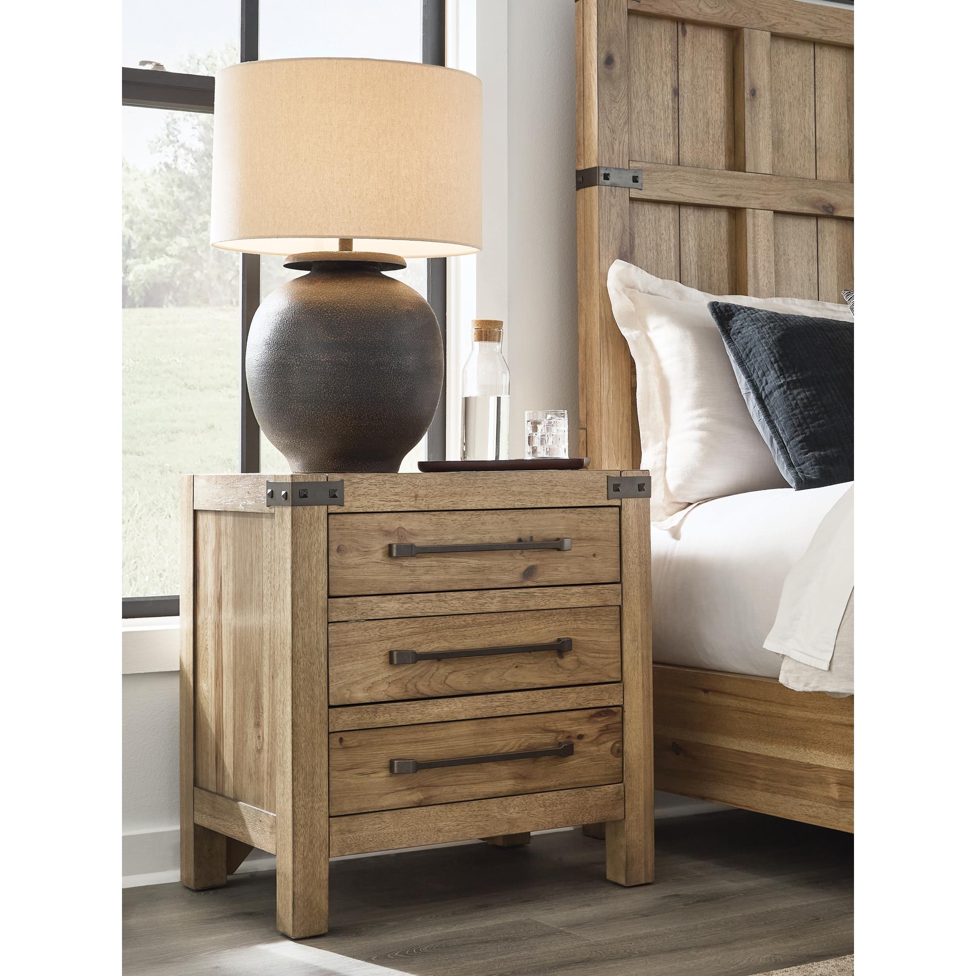 Benchcraft Ridgester B858-93 Three Drawer Night Stand - Image 2