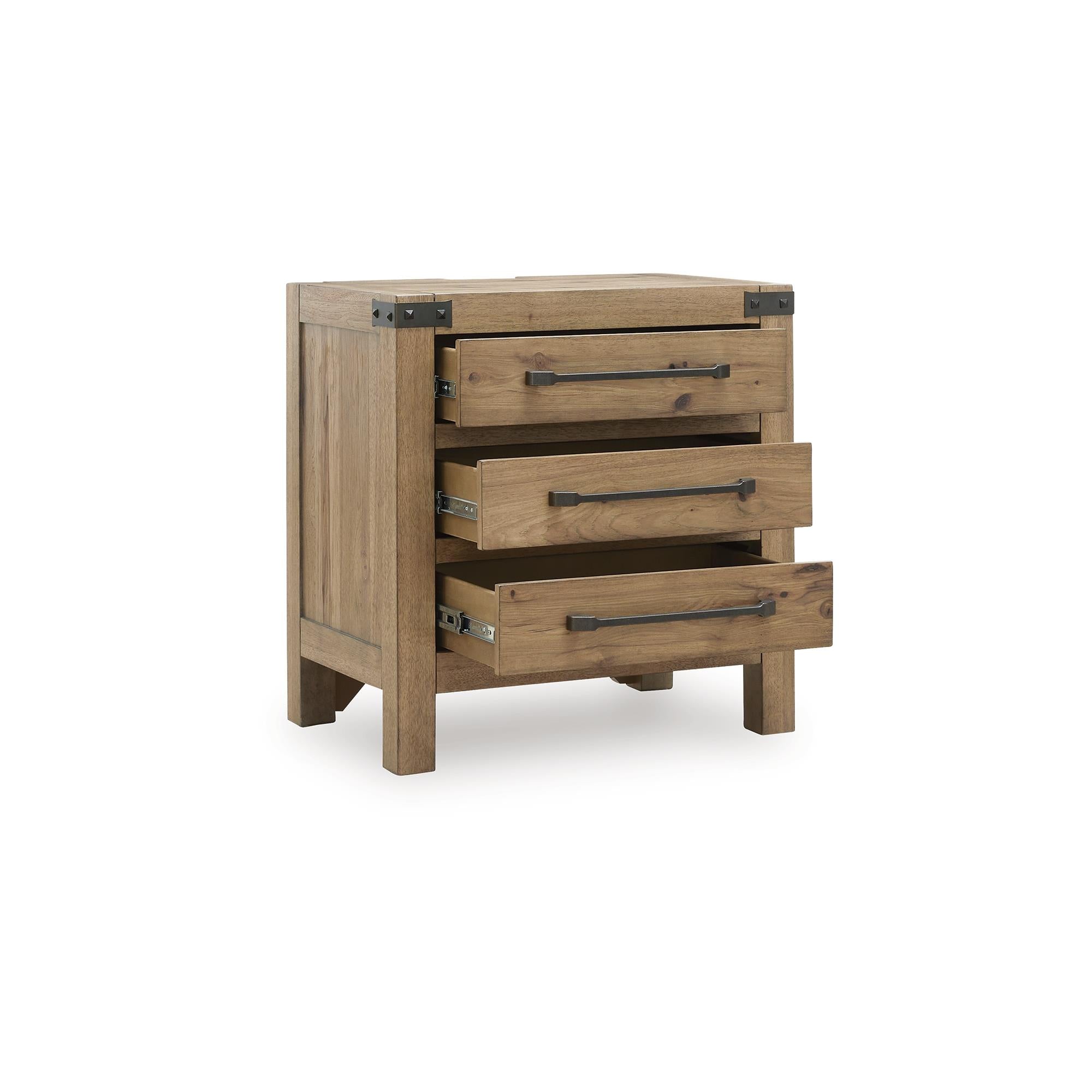 Benchcraft Ridgester B858-93 Three Drawer Night Stand - Image 3