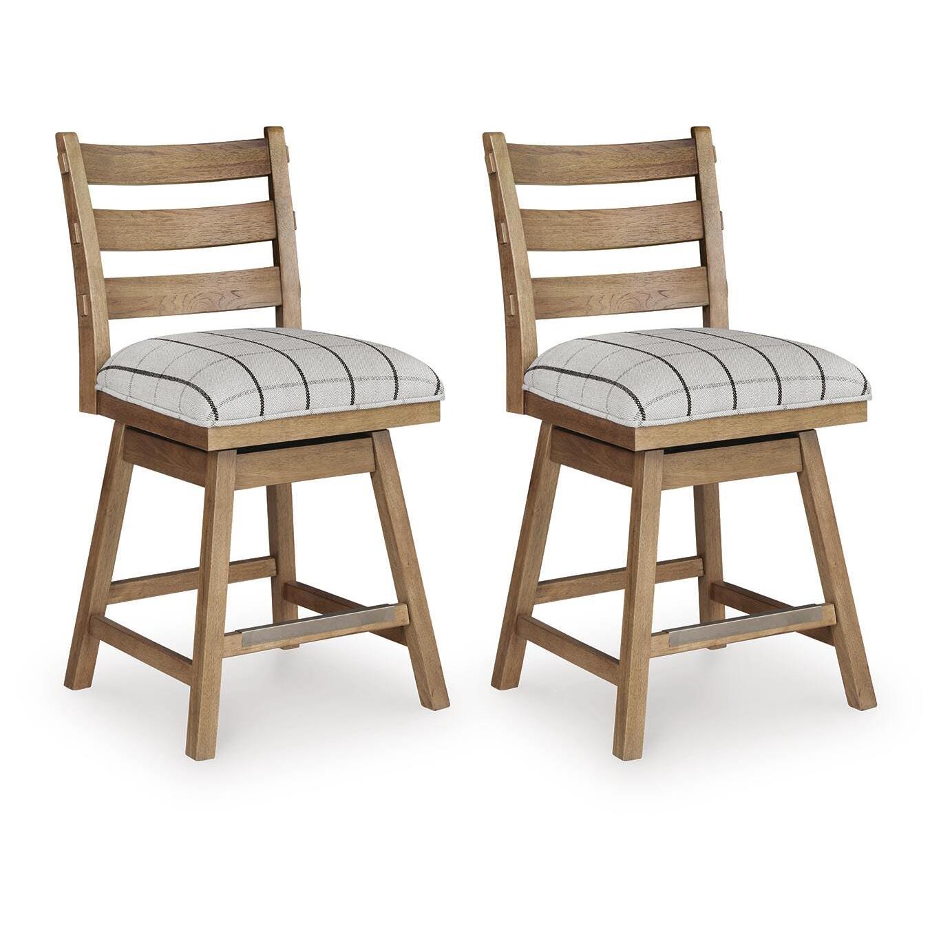 Benchcraft Ridgester D858-224  Upholstered Swivel Barstool - Image 3