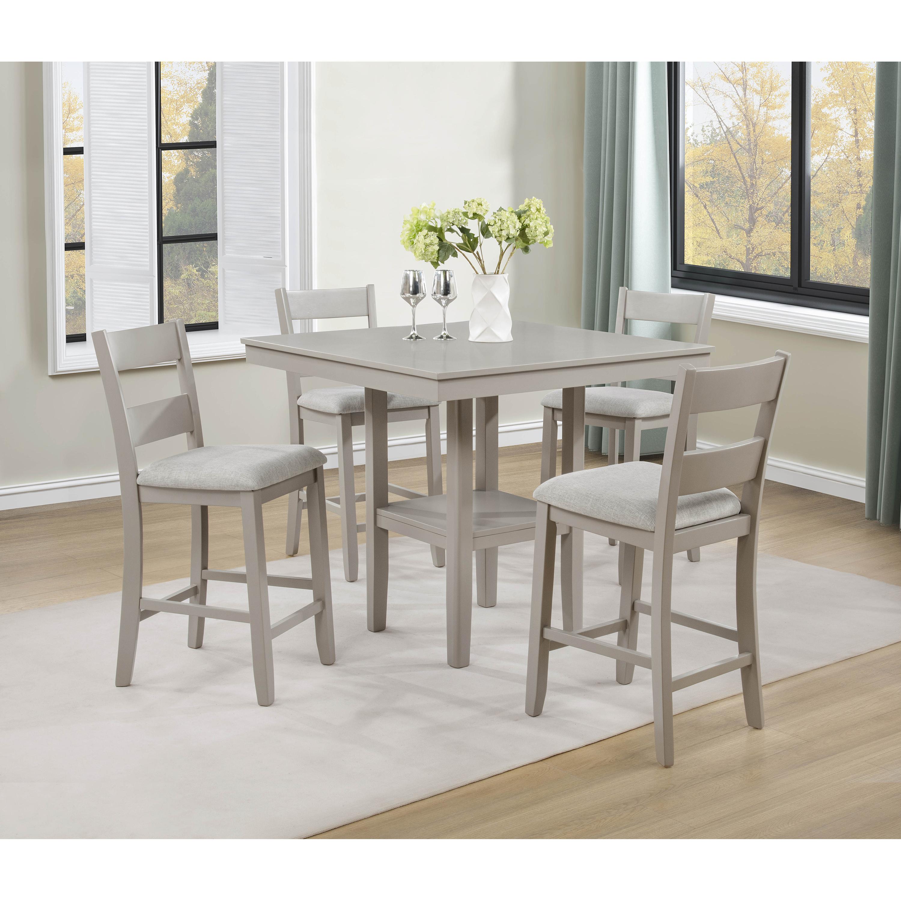 Crown Mark Lester 5 pc Counter Height Dinette 2631SET-GRG