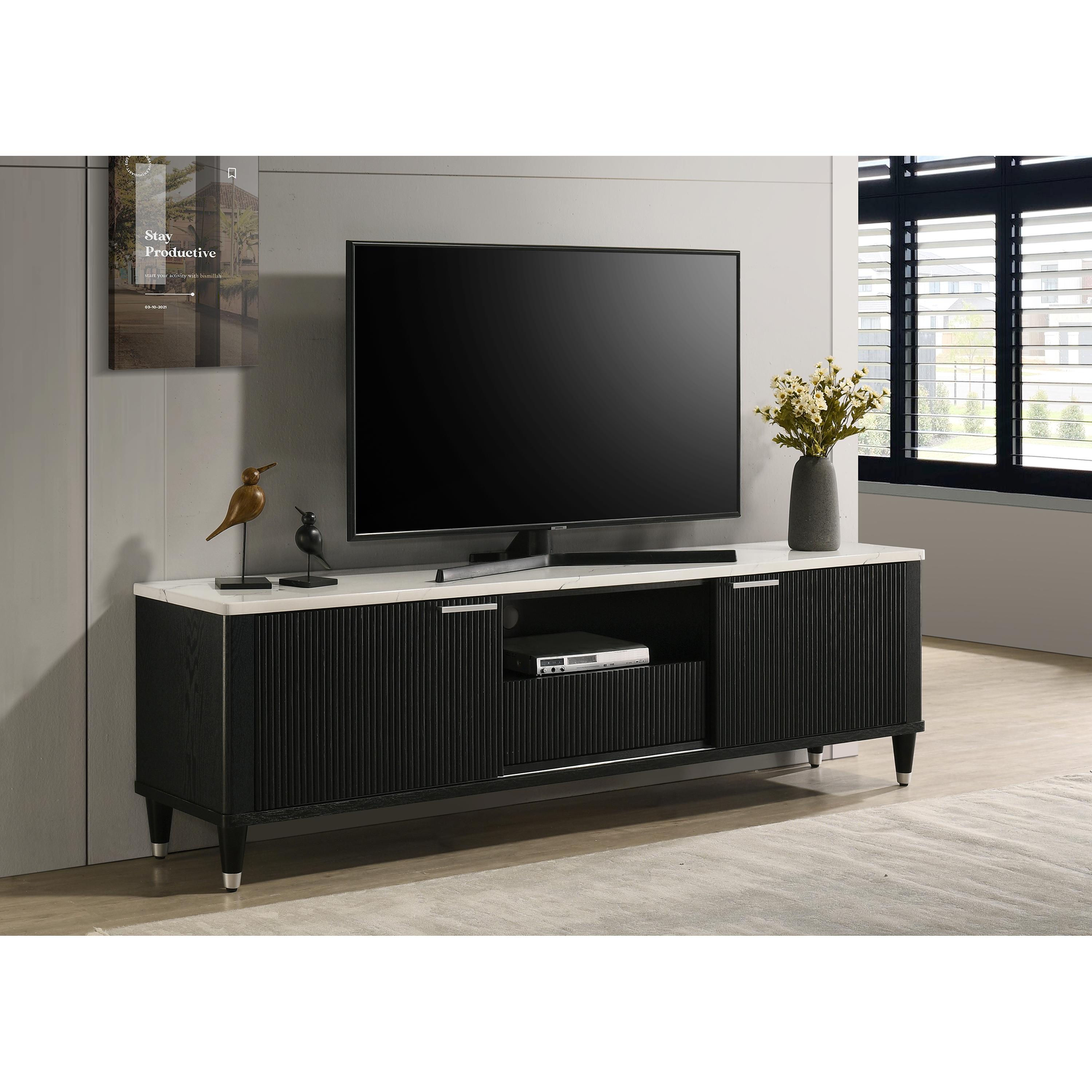 Crown Mark Britany TV Stand with Cable Management 4813BK-9 - Image 2