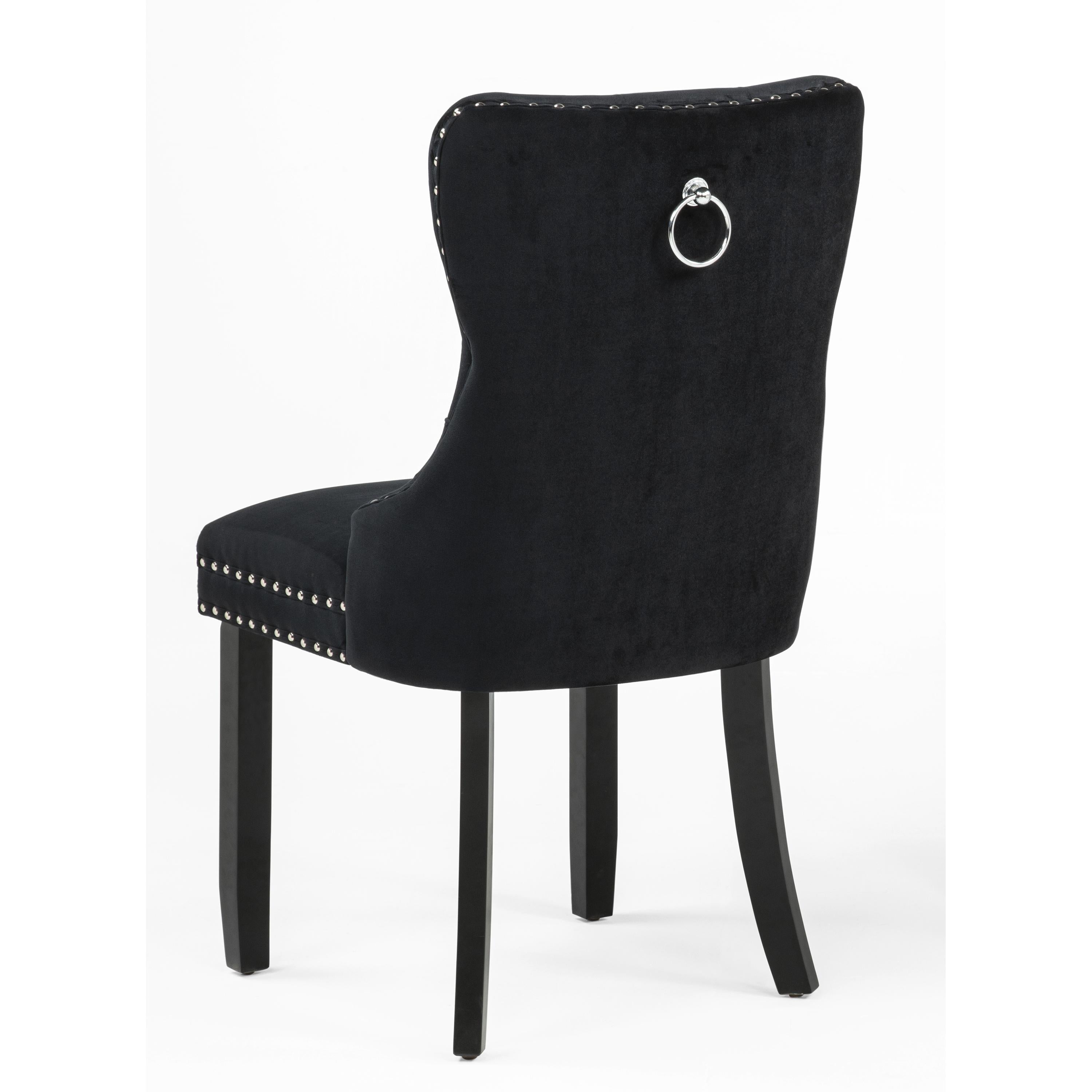 Crown Mark Arabella Stationary Fabric Accent Chair 4902S-BK - Image 2