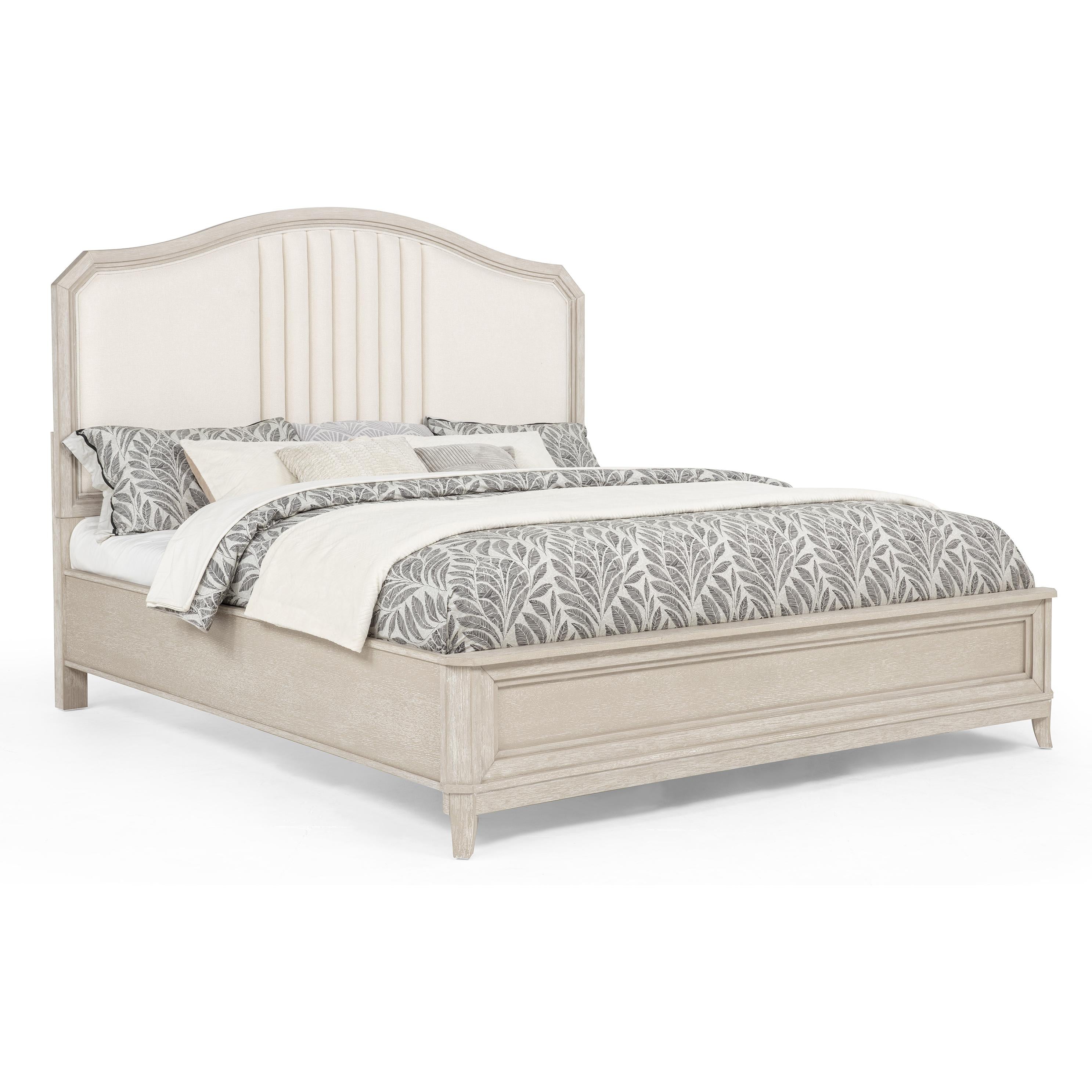 Crown Mark Napoli Queen Upholstered Panel Bed B1140-Q-HB/B1140-KQ-RAIL/B1140-Q-FB - Image 1