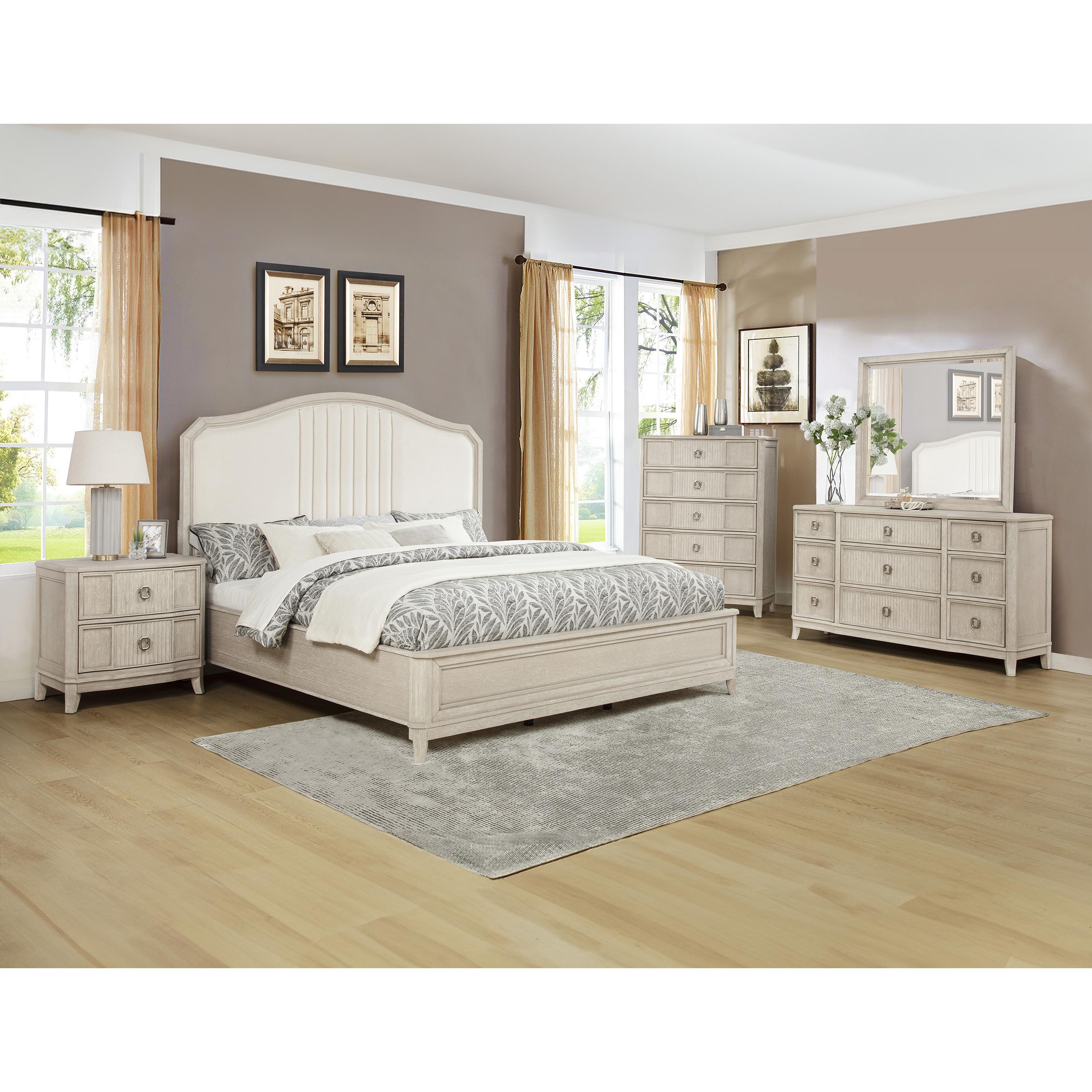 Crown Mark Napoli Queen Upholstered Panel Bed B1140-Q-HB/B1140-KQ-RAIL/B1140-Q-FB - Image 3