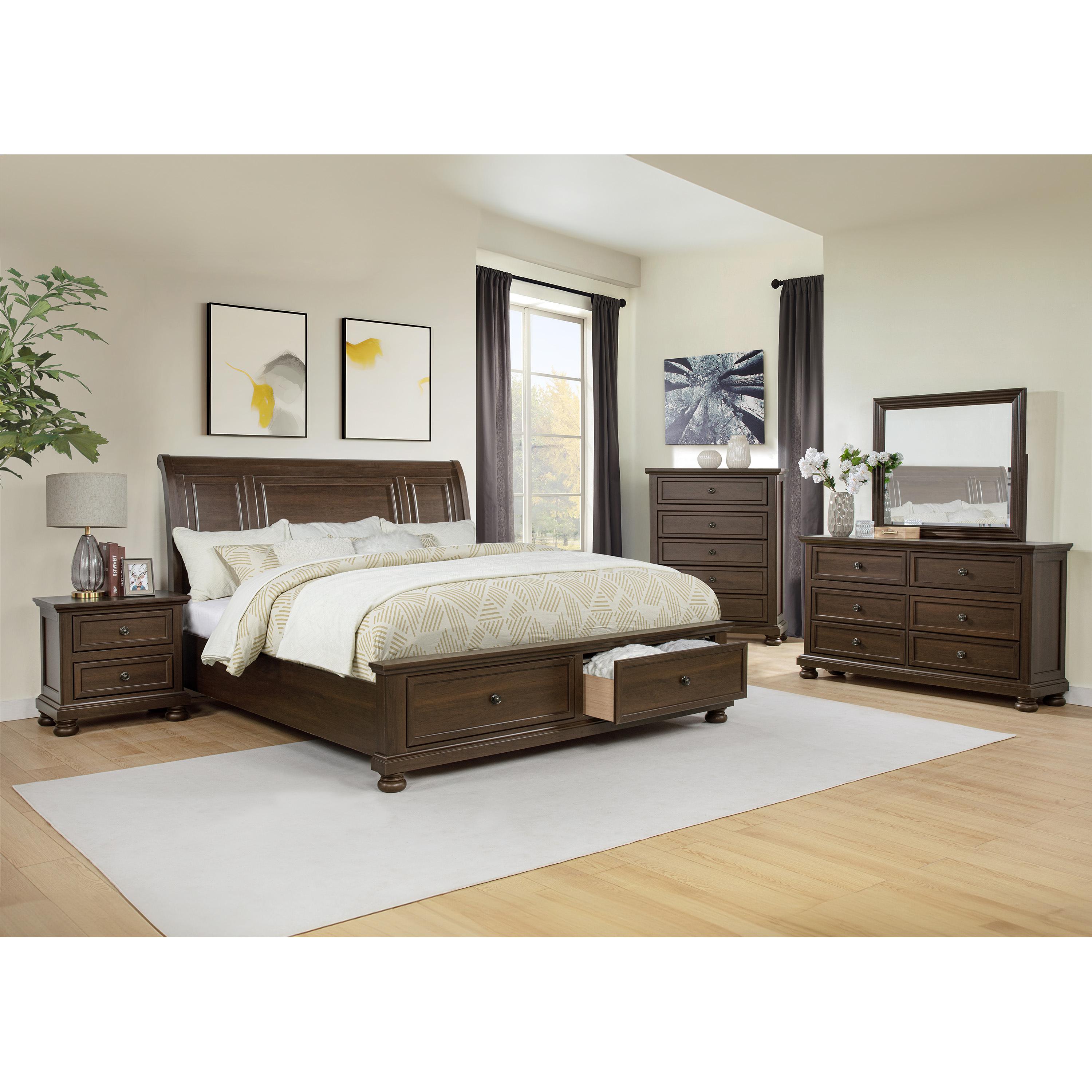 Crown Mark Claribelle King Panel Bed with Storage B1810-K-HB/B1810-K-FBD/B1810-KQ-RAIL - Image 3