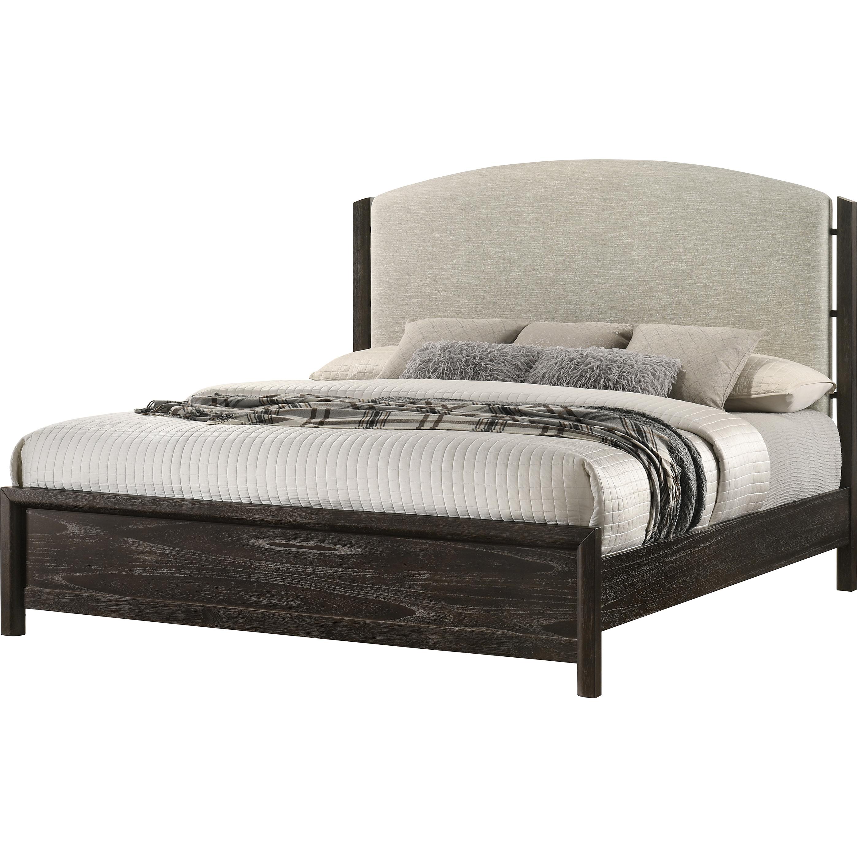 Crown Mark Ethel Queen Upholstered Panel Bed B6530-Q-HB/B6530-Q-FB/B6530-KQ-RAIL - Image 1
