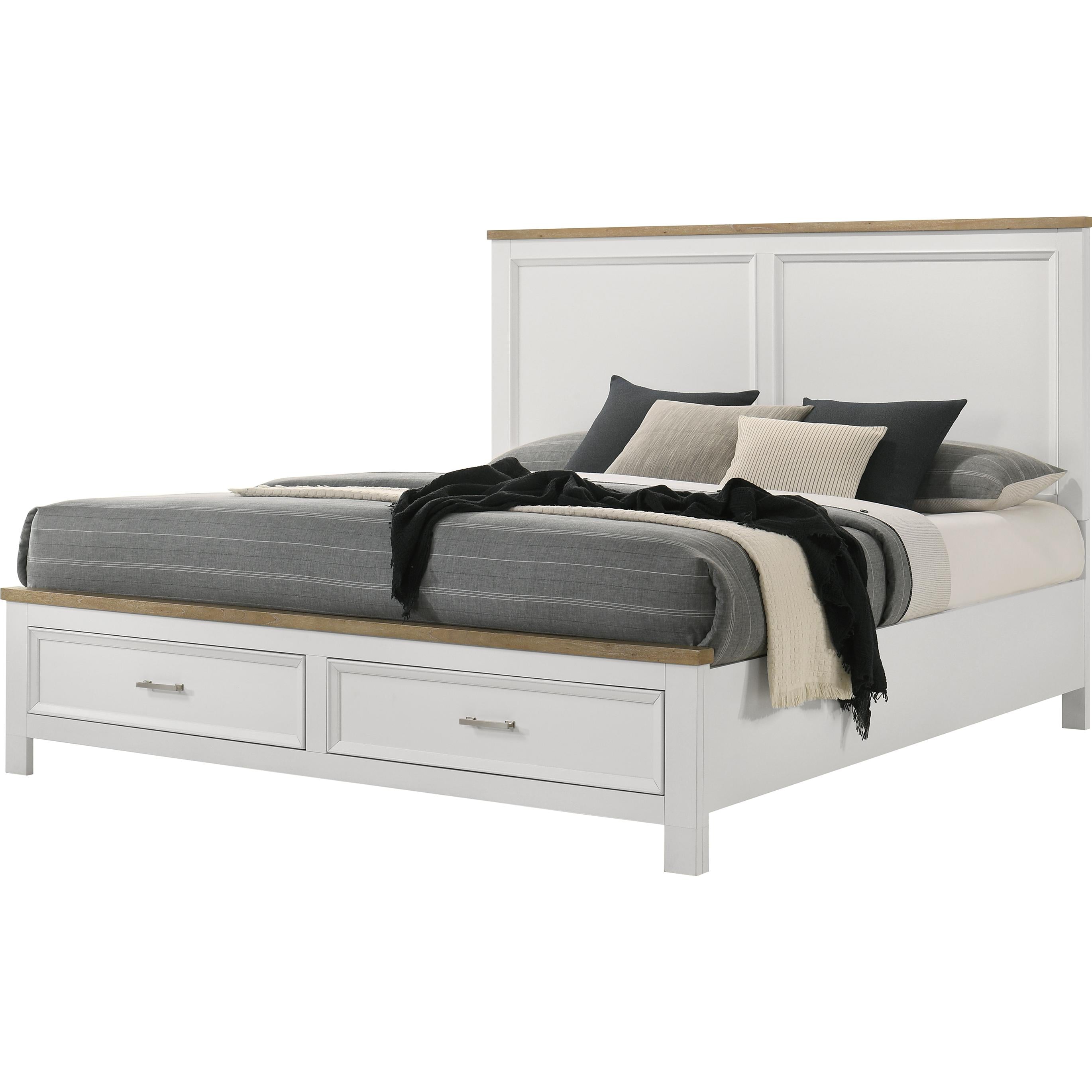 Crown Mark Aston Queen Panel Bed with Storage B6550-Q-HB/B6550-Q-FBD/B6550-KQ-RAIL - Image 1