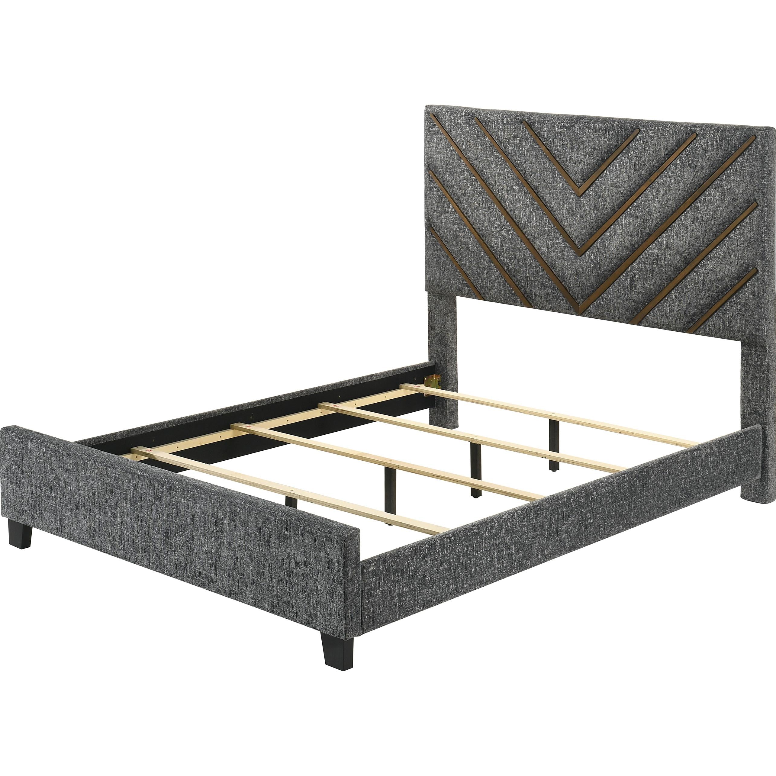 Crown Mark Zane Queen Upholstered Panel Bed B9275-Q-HBFB/B9275-KQ-RAIL - Image 2