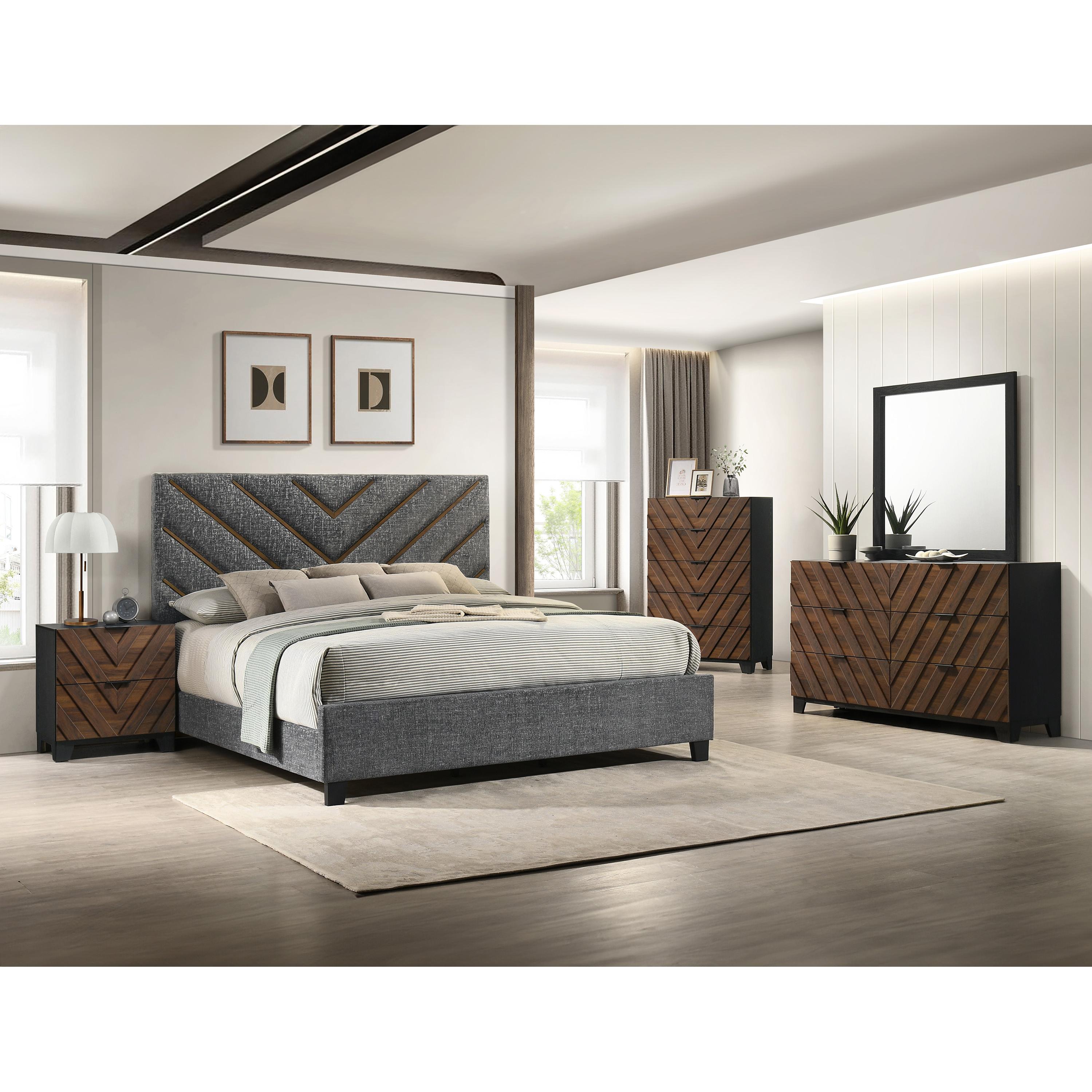 Crown Mark Zane Queen Upholstered Panel Bed B9275-Q-HBFB/B9275-KQ-RAIL - Image 3