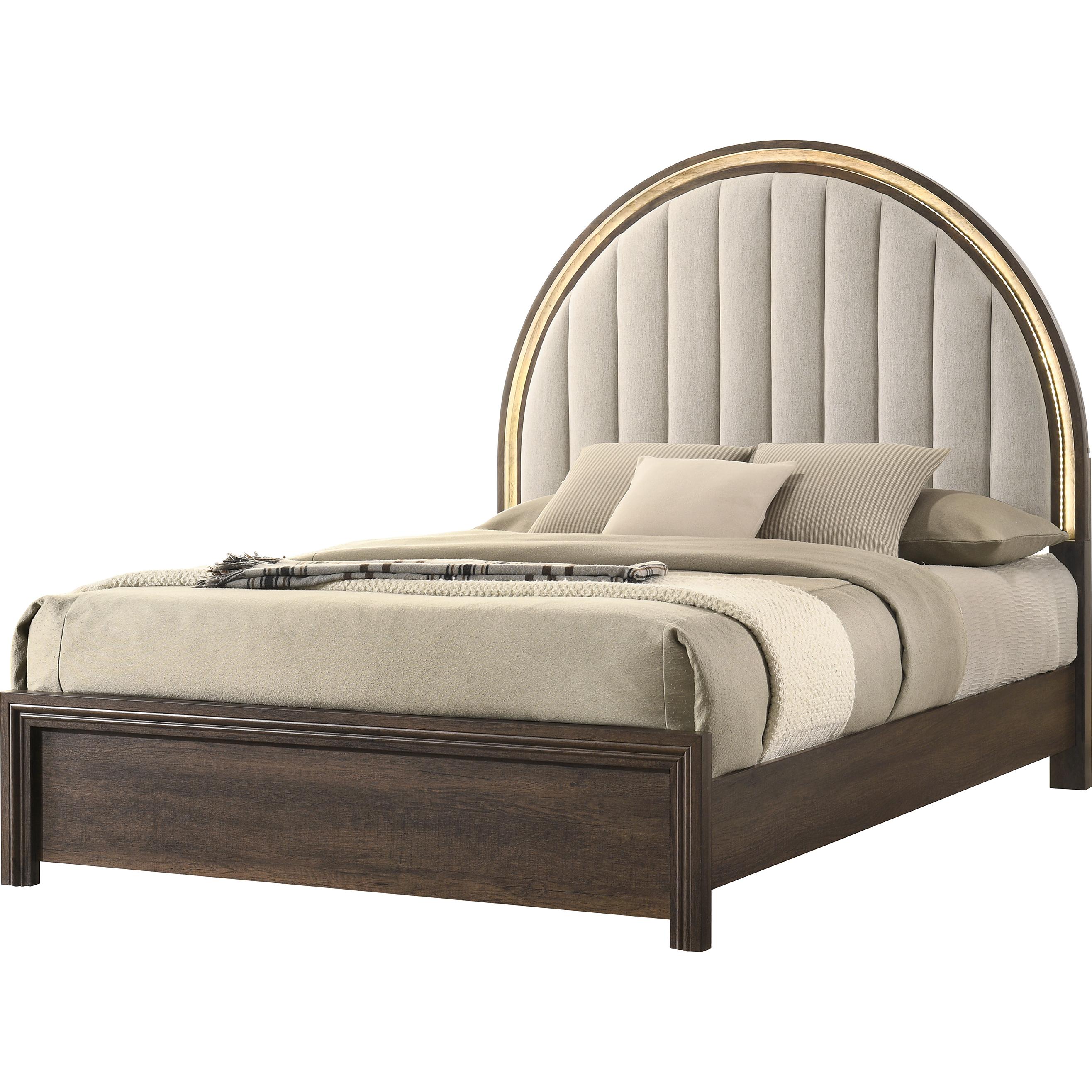 Crown Mark Noreen King Upholstered Panel Bed B9285-K-HBFB/B9285-KQ-RAIL - Image 1
