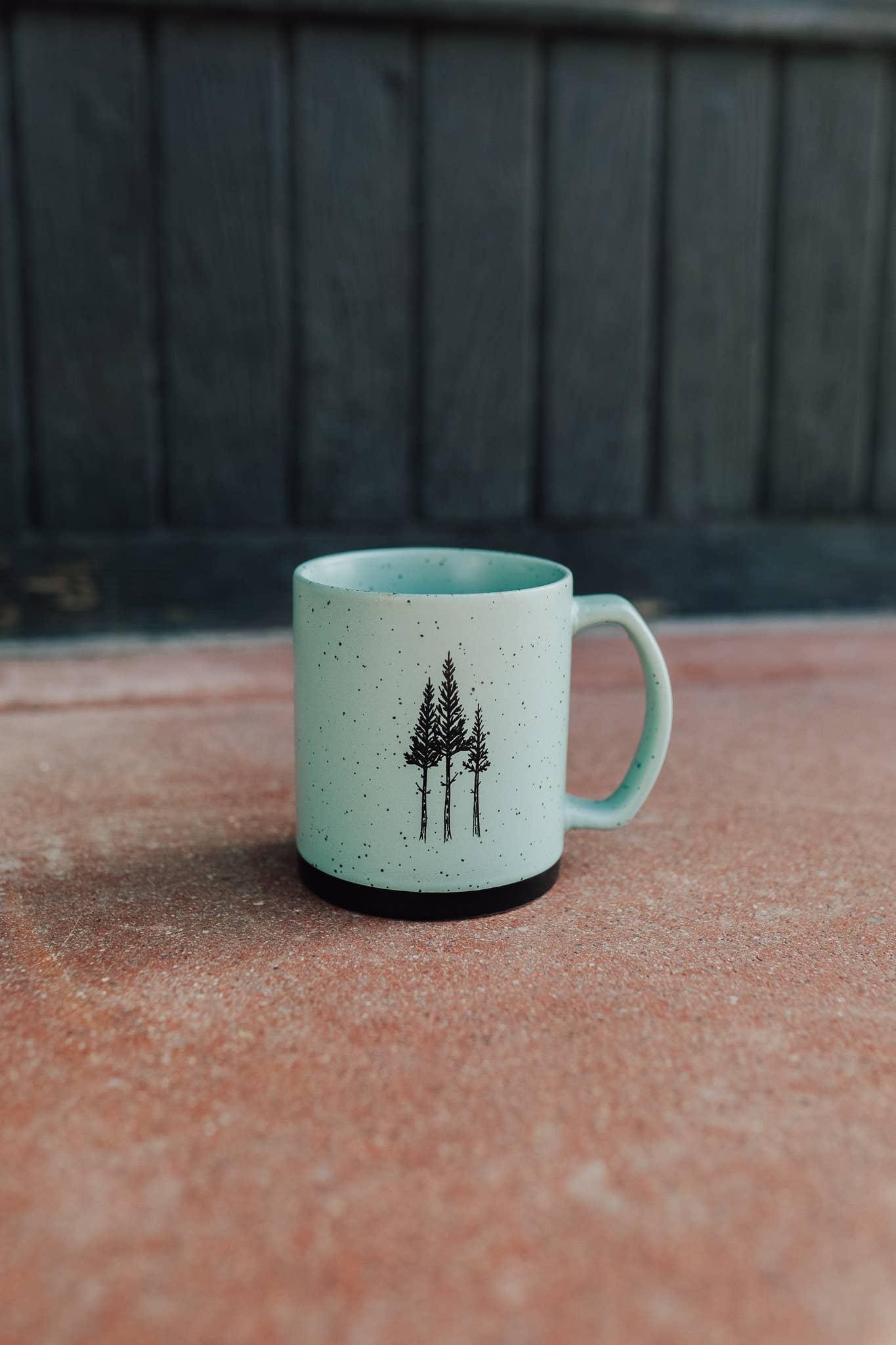 Rustic Three Tree Ceramic Mug- Sage - Image 3