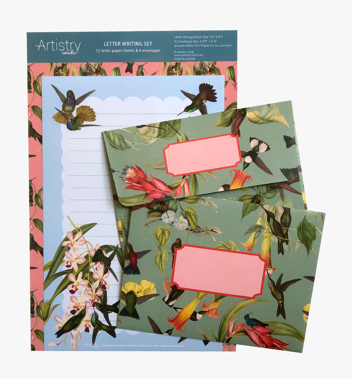 Vintage Hummingbird Letter Writing Set - Image 1