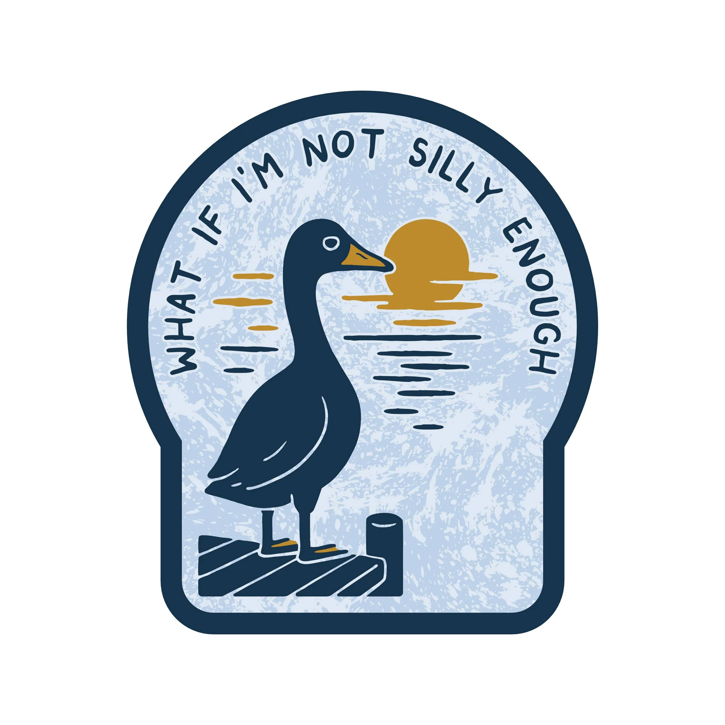 Silly Goose Funny Ironic High Quality Vinyl Sticker - Image 1