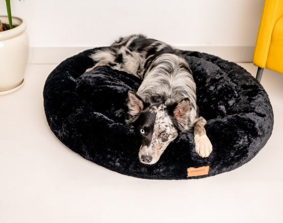 MIMIKO Pets Legowisko Shaggy okrągłe XXL 100cm czarne - Image 3