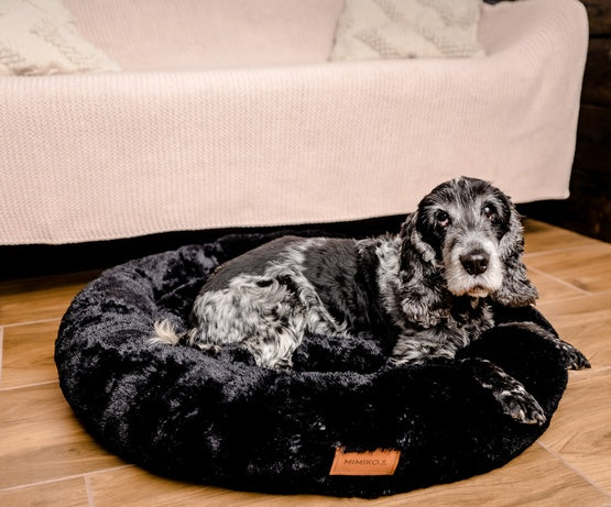 MIMIKO Pets Legowisko Shaggy okrągłe XL 75cm czarne - Image 3