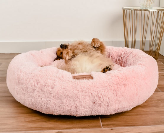 MIMIKO Pets Legowisko Shaggy okrągłe XL 75cm różowe - Image 3