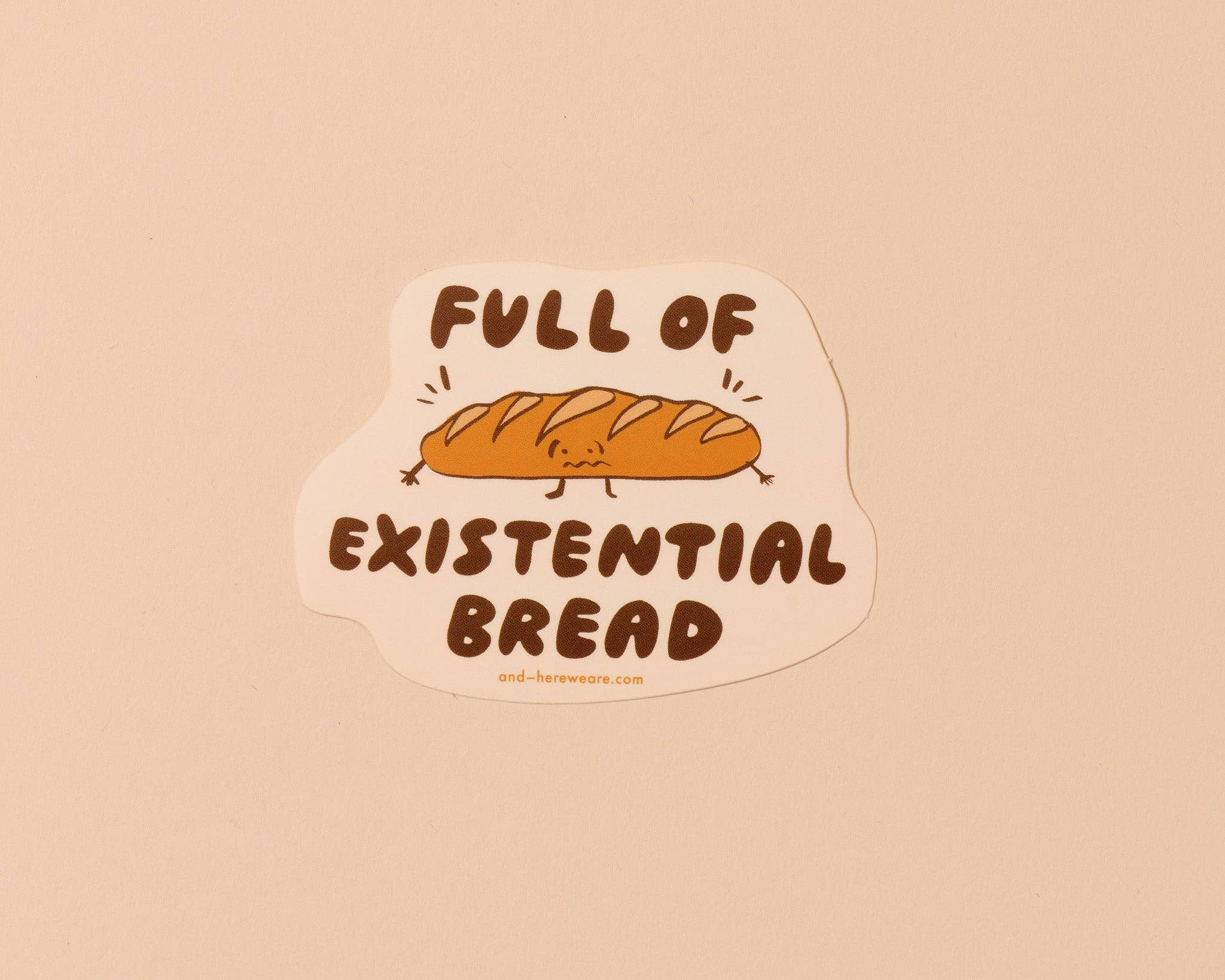 Existential Bread Vinyl Sticker (Updated Design) - Made in USA - Gluten Free - Foodie - Image 1