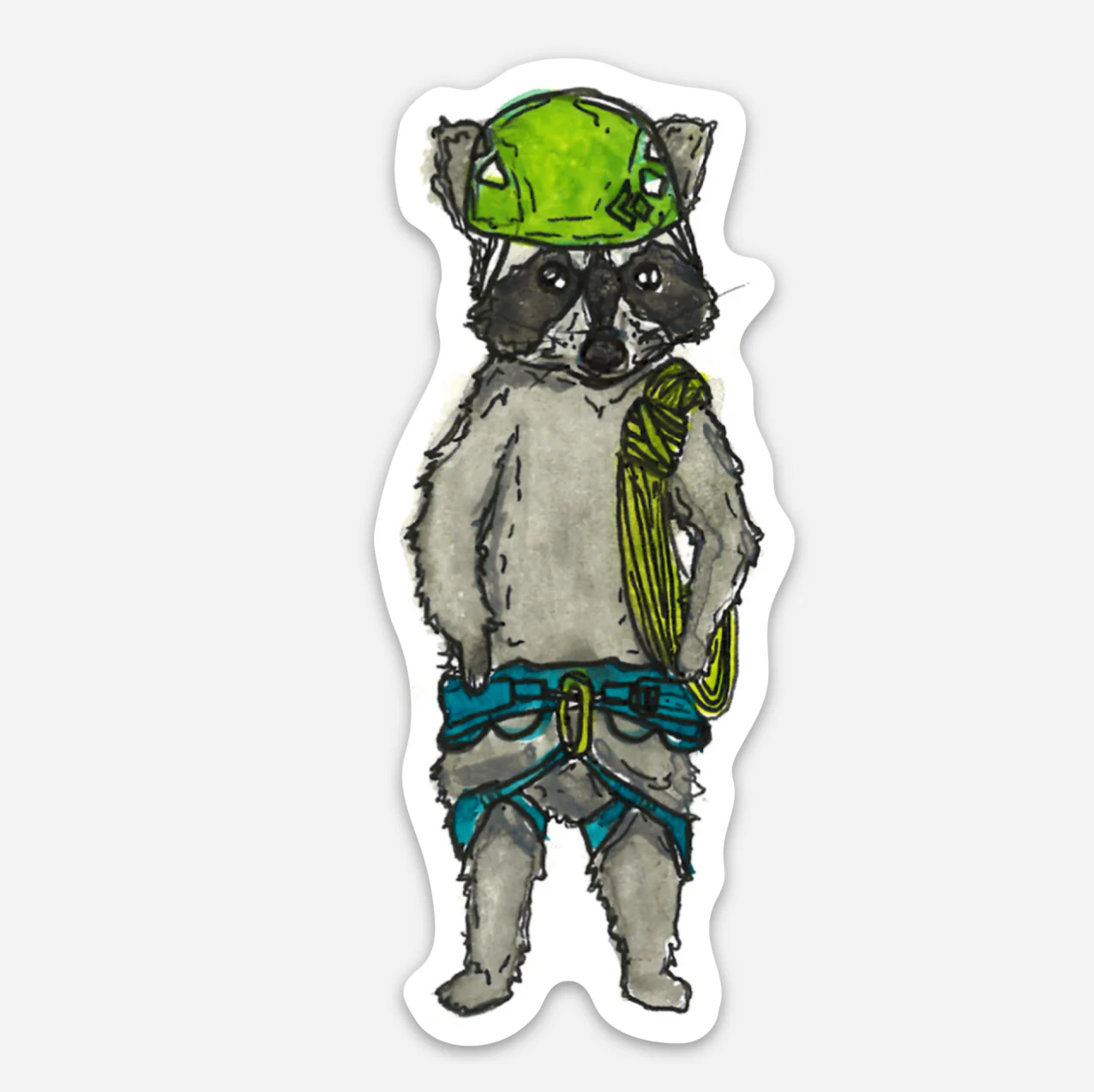 Climbing Raccoon Sticker - Image 1