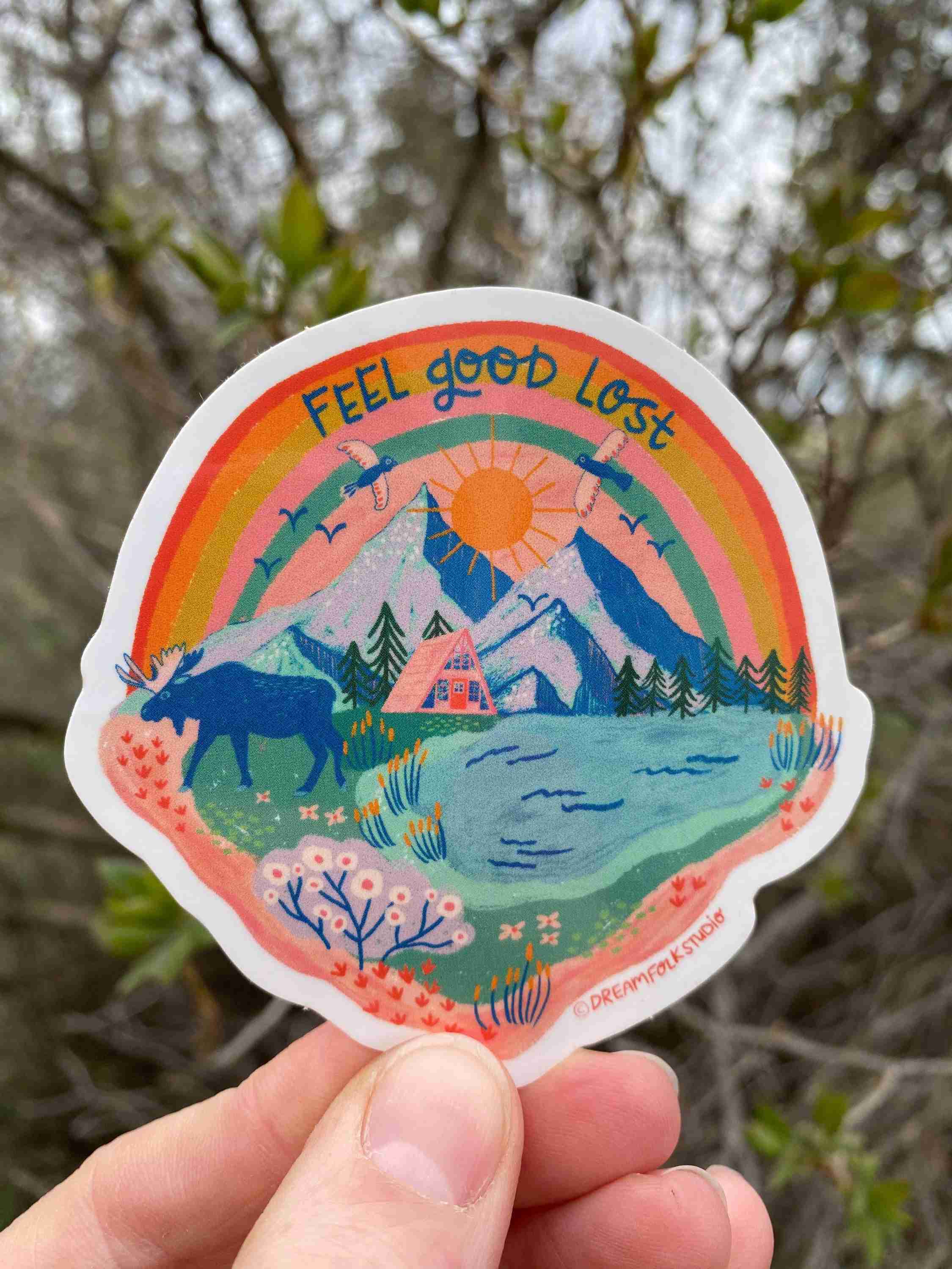 Feel Good Lost Sticker - Hiking/Outdoors/Nature Sticker - Image 1