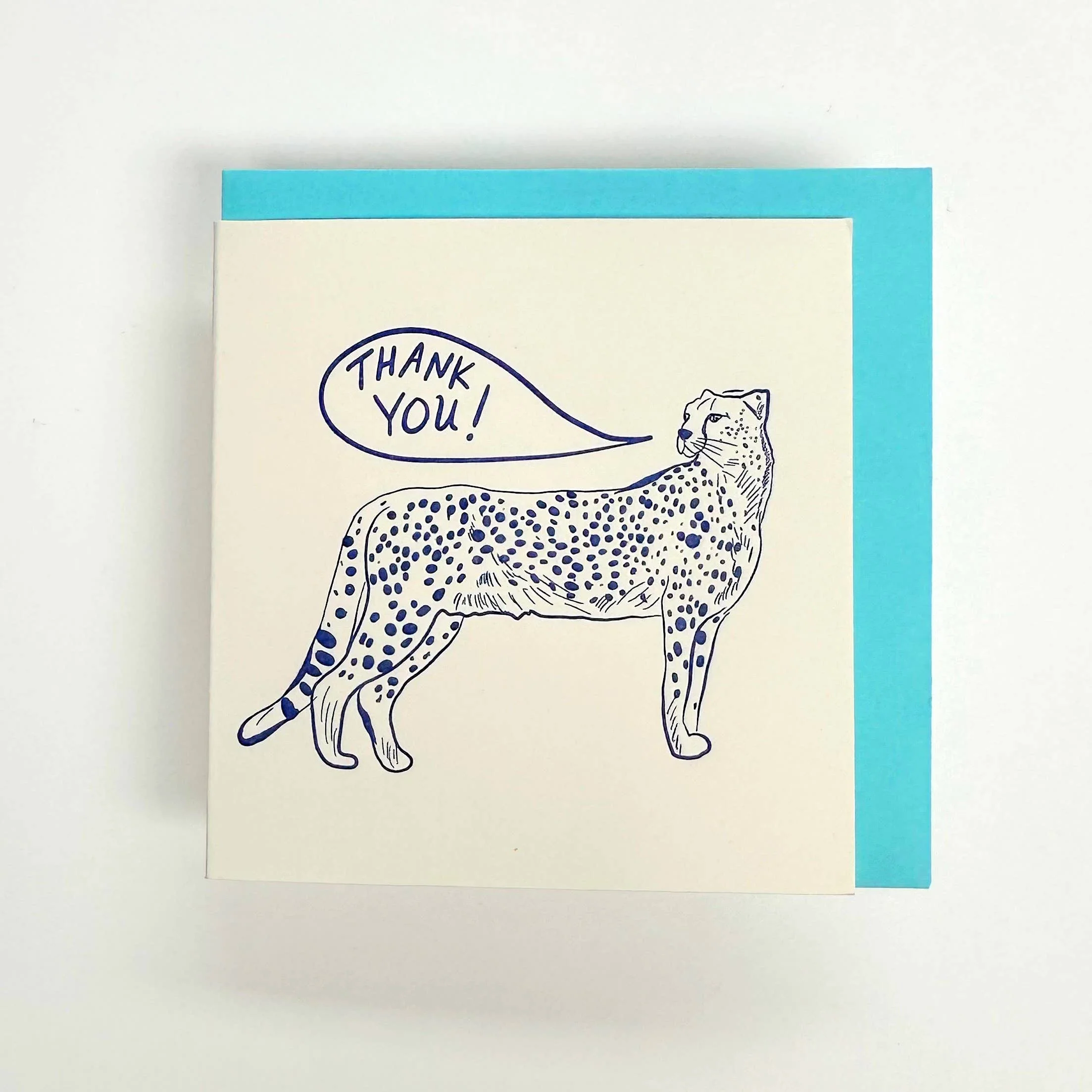 Thank You Cheetah Mini Card - Image 1