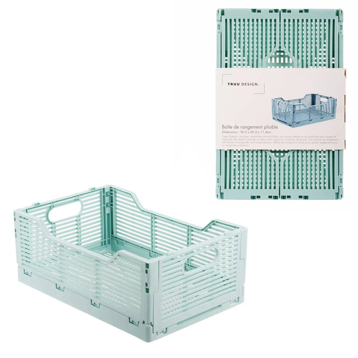 Truu Design Folding Storage Crate, 12x8x4.5",7 colors - Image 3