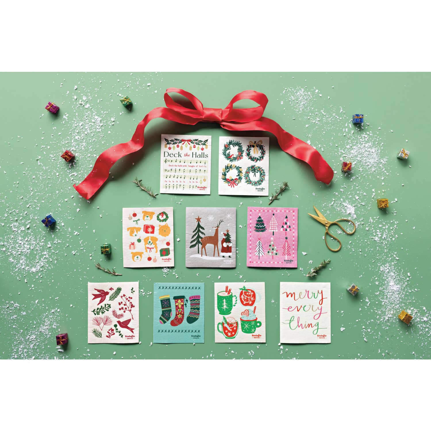 Glitzmas Christmas Swedish Dishcloth - Image 2