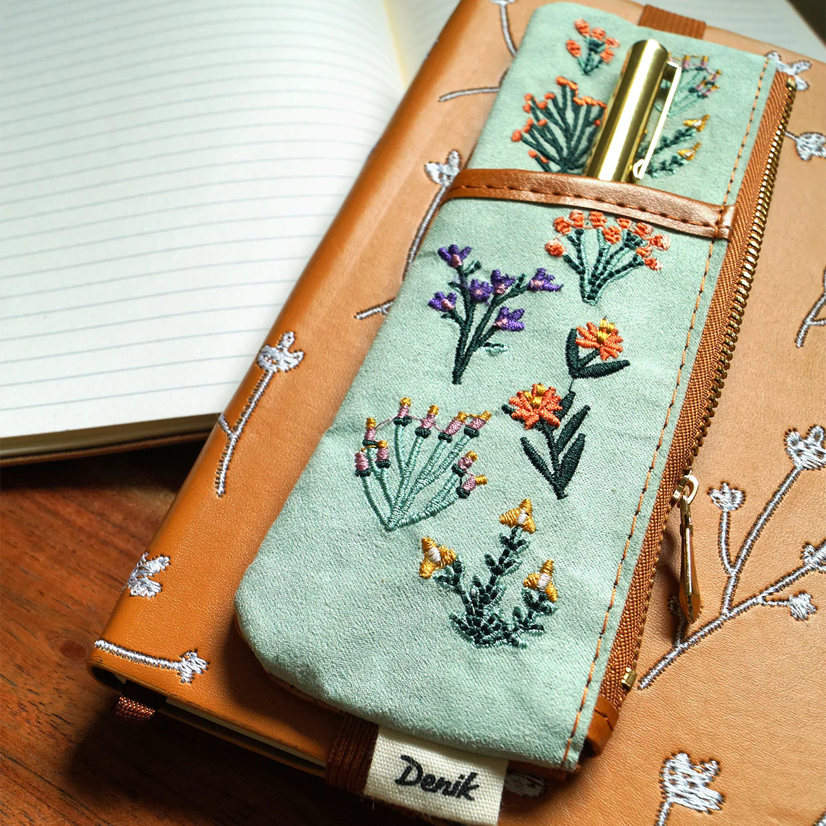 Petite Blooms Embroidered Notebook Pouch - Image 3
