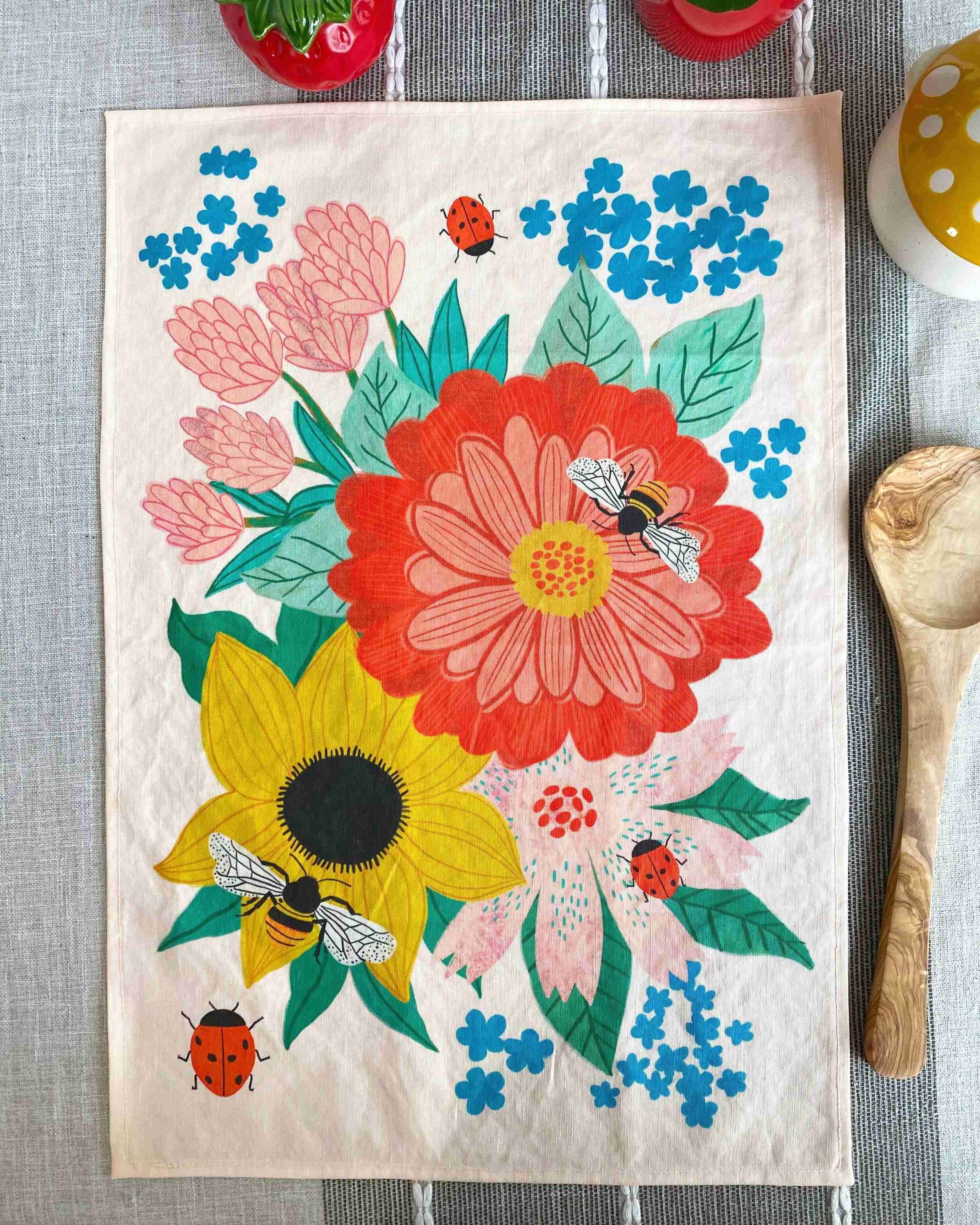 Bee Garden Tea Towel - Image 1