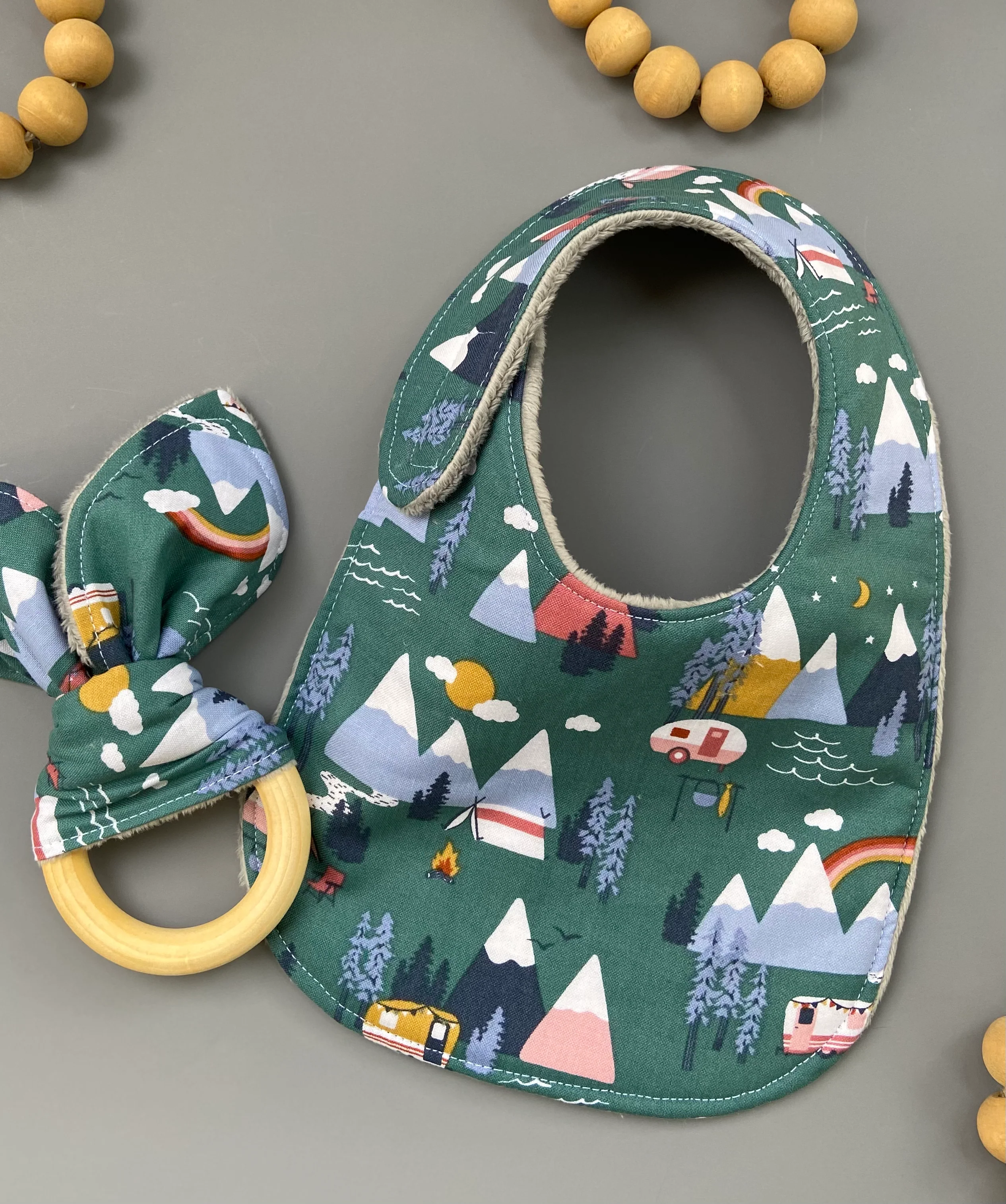 Campers Under the Rainbow bib - Image 1